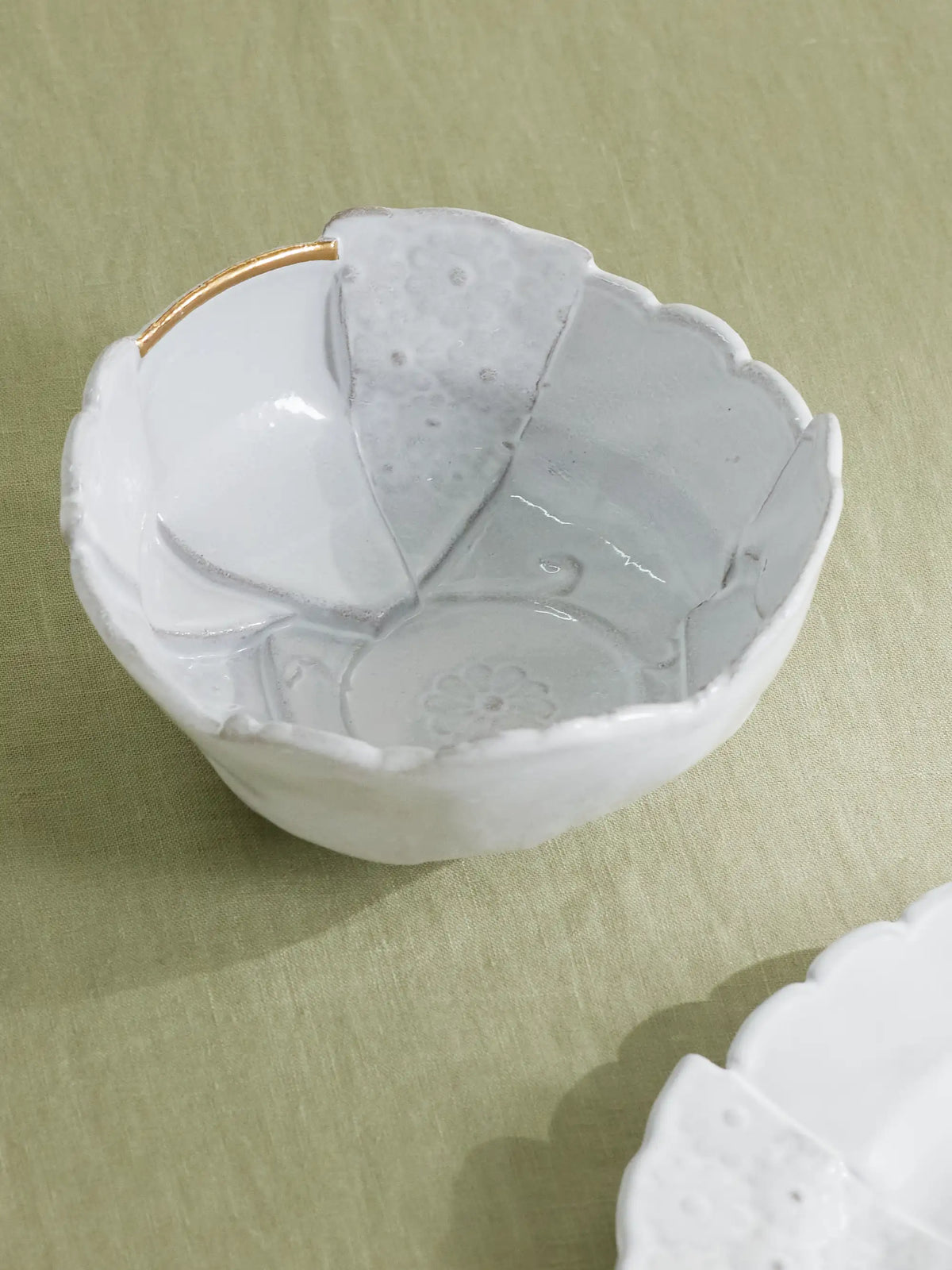 + Sacai Mini Sacai Patchwork Gold-plated Ceramic Salad Bowl