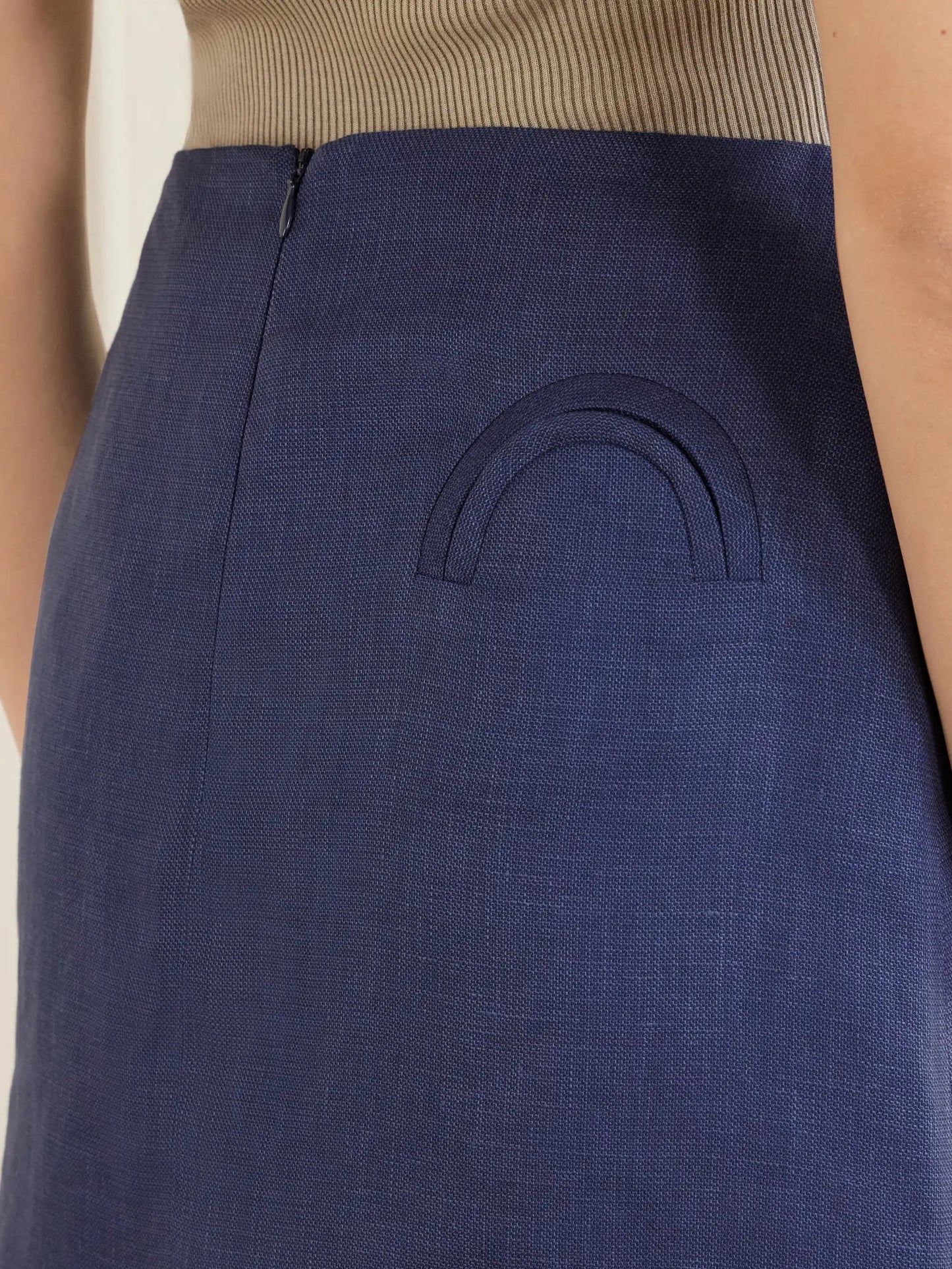 Nightbreak Linen, Wool And Silk-blend Mini Skirt