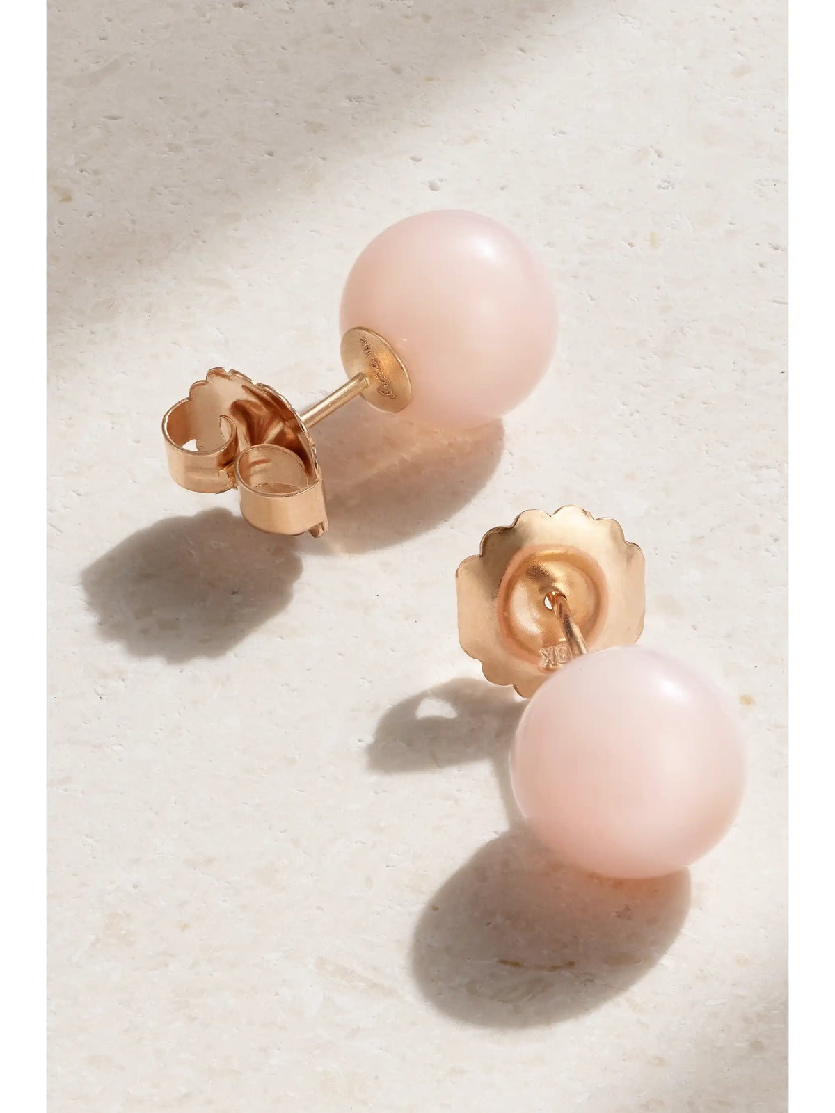 Large Gumball 18-karat Rose Gold Opal Earrings