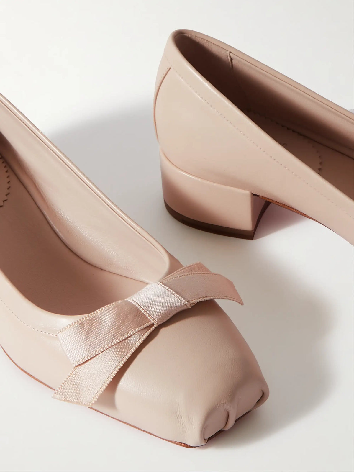 Mamaflirt 30 Bow-embellished Leather Ballet Pumps