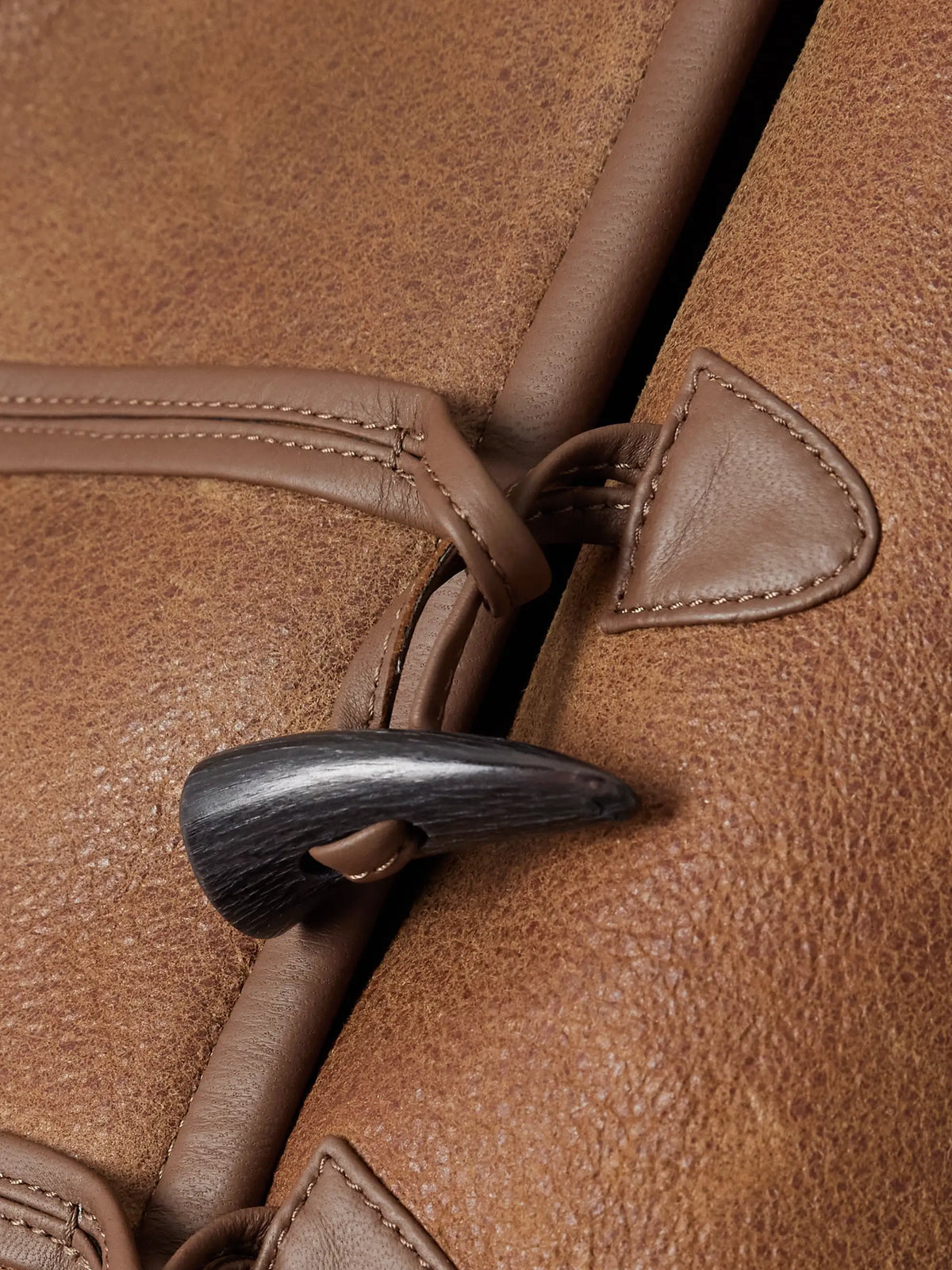 Amiel Leather-trimmed Shearling Hooded Jacket