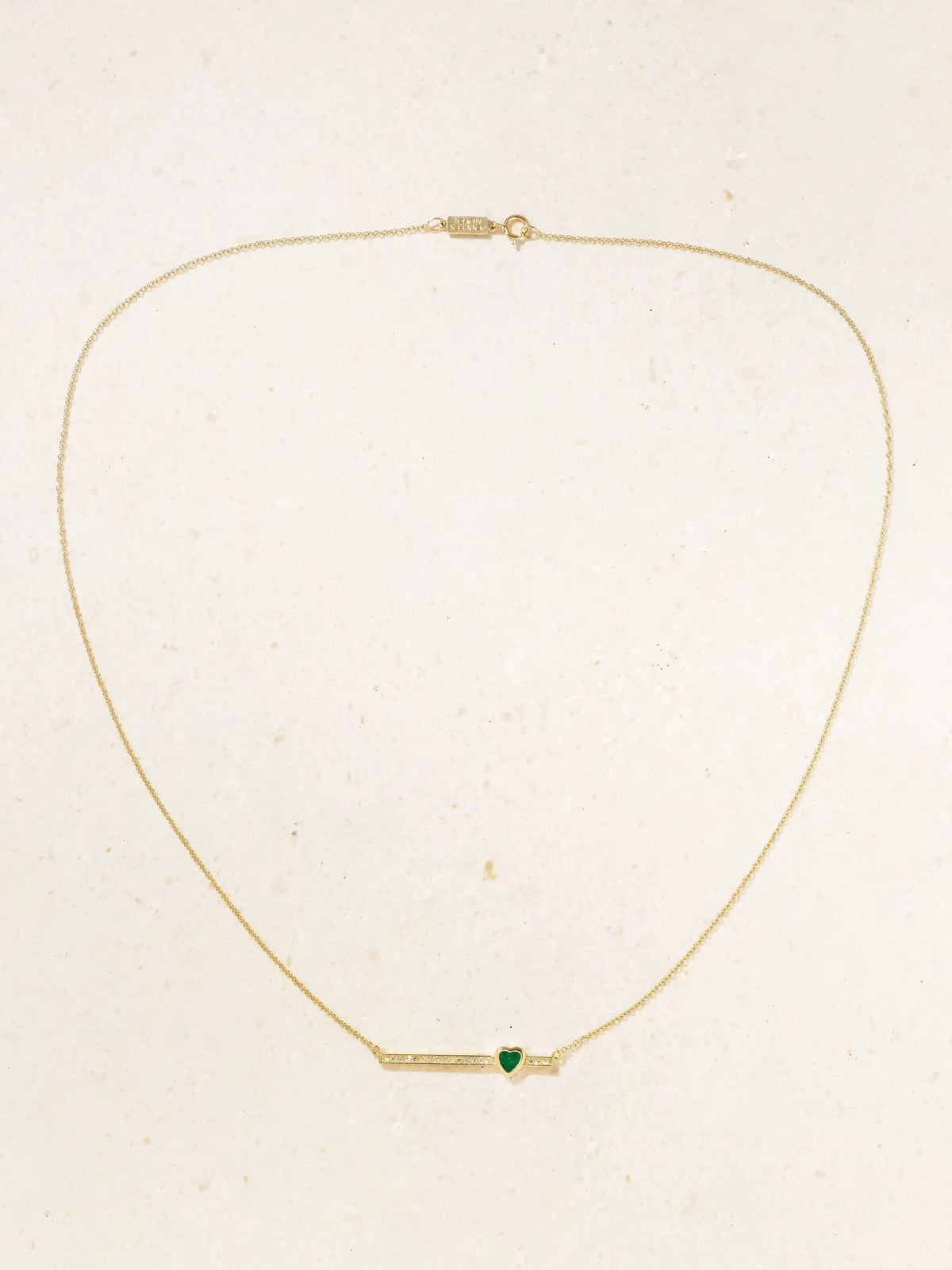 18-karat Gold Diamond And Emerald Necklace