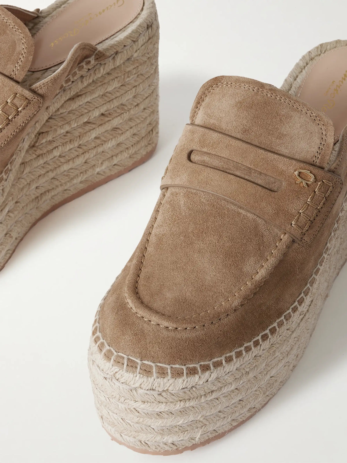 Maxilla 105 Suede Espadrille Wedge Mules