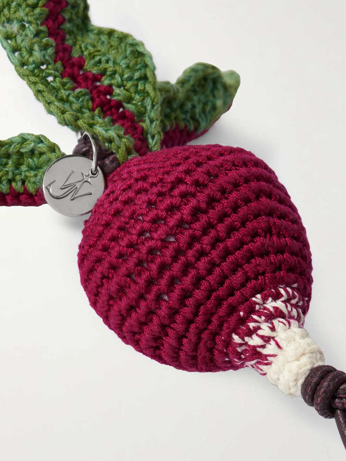 Radish Crocheted Cotton Bag Charm