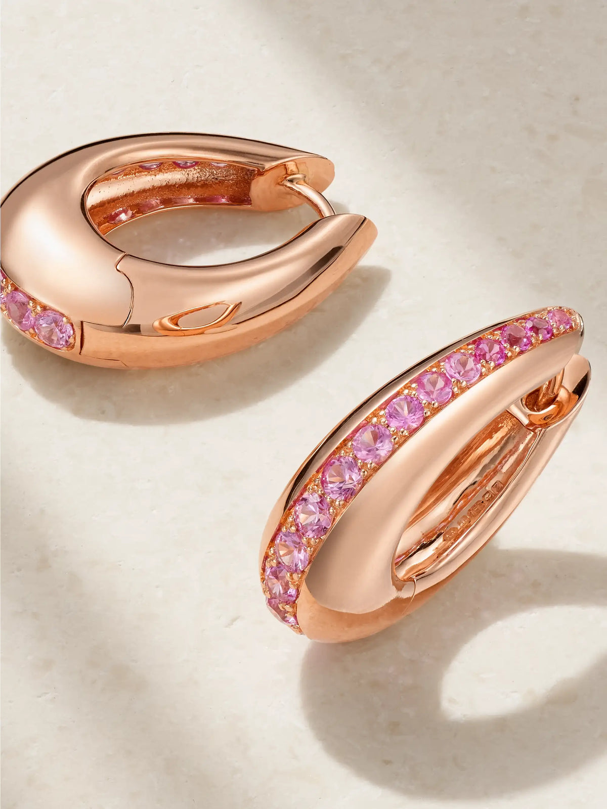 Chakra Icon 18-karat Rose Gold Sapphire Earrings
