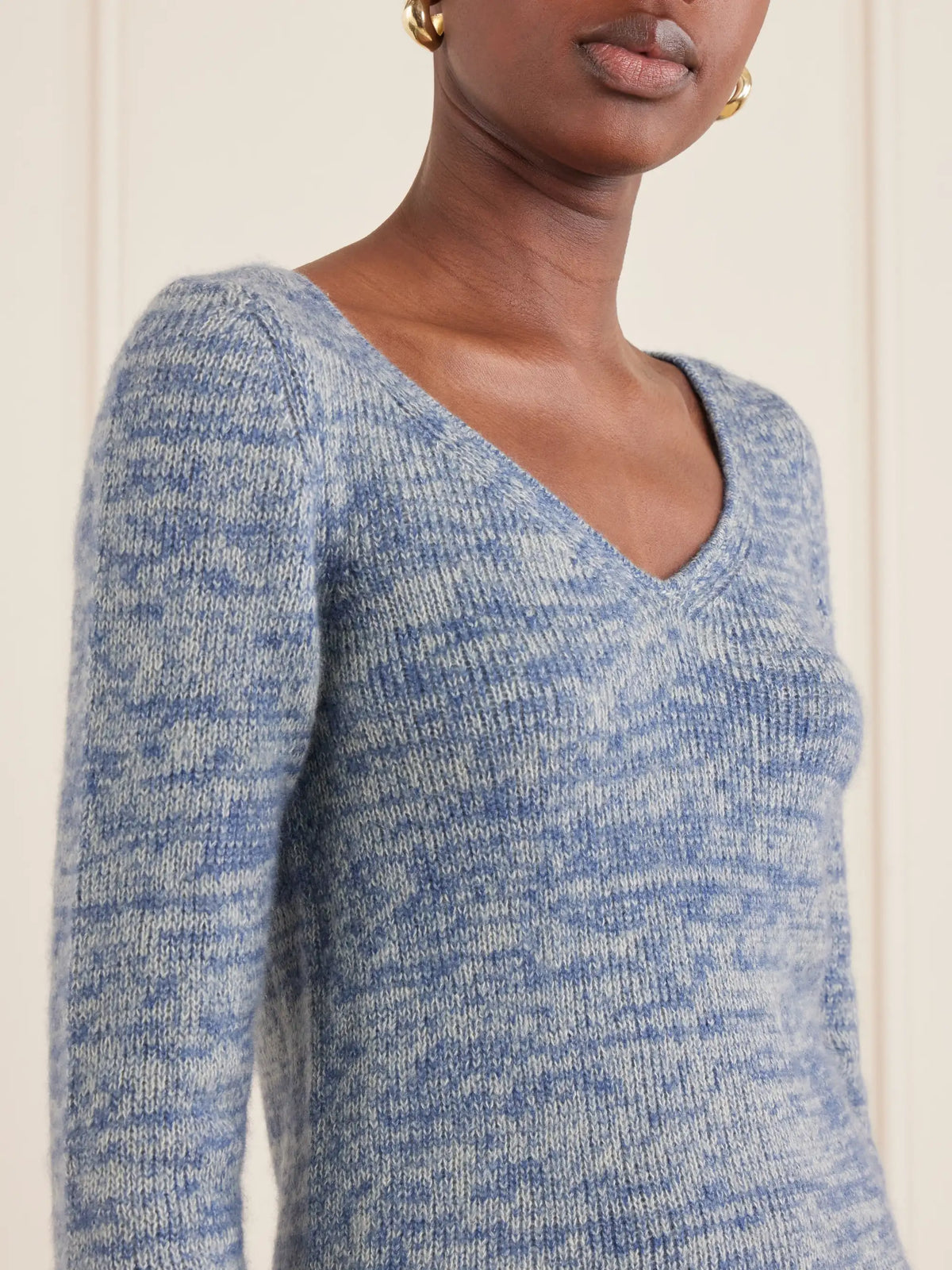 V-neck Cashmere And Silk-blend Sweater