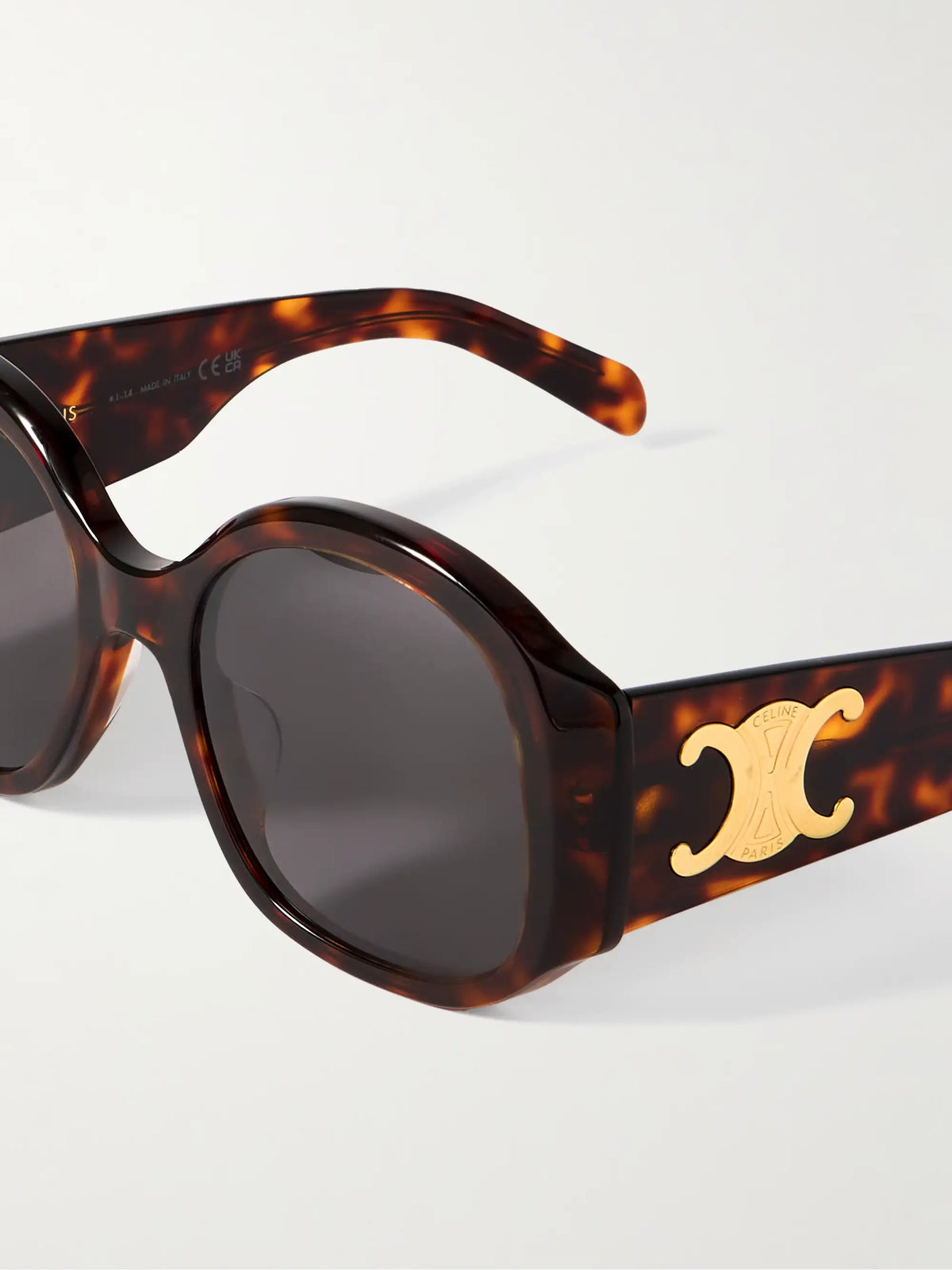 Maxi Triomphe Round-frame Tortoiseshell Acetate Sunglasses