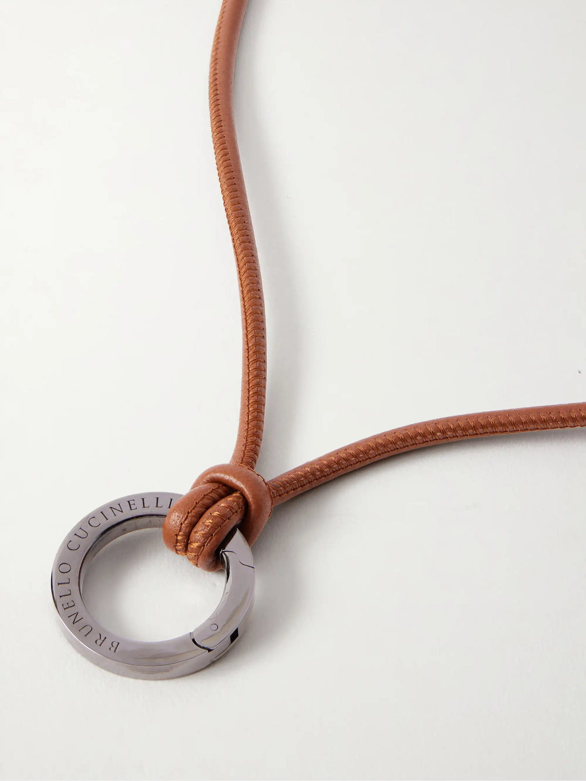Leather And Silver-tone Necklace