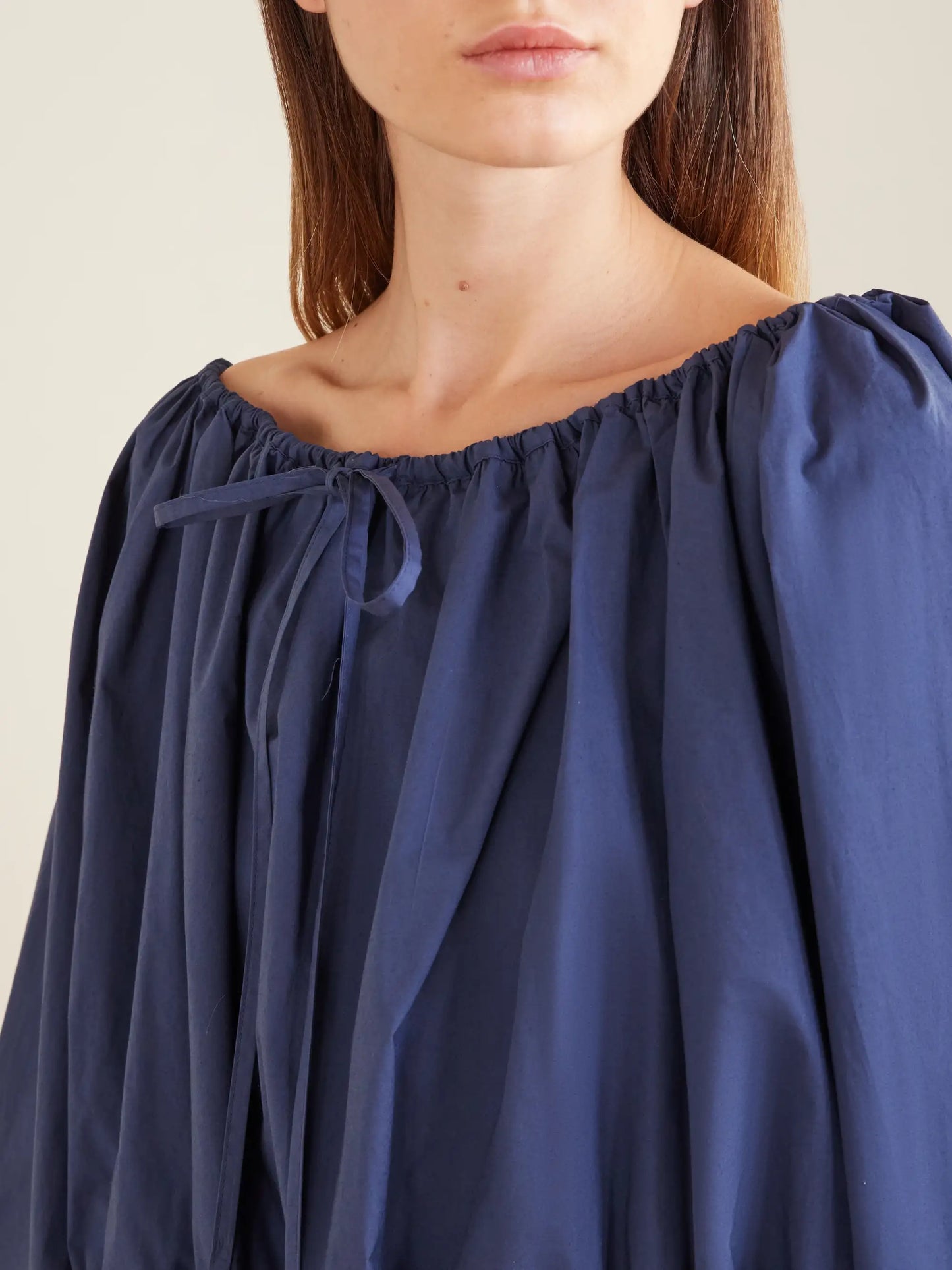 Ally Off-the-shoulder Cropped Cotton-blend Blouse