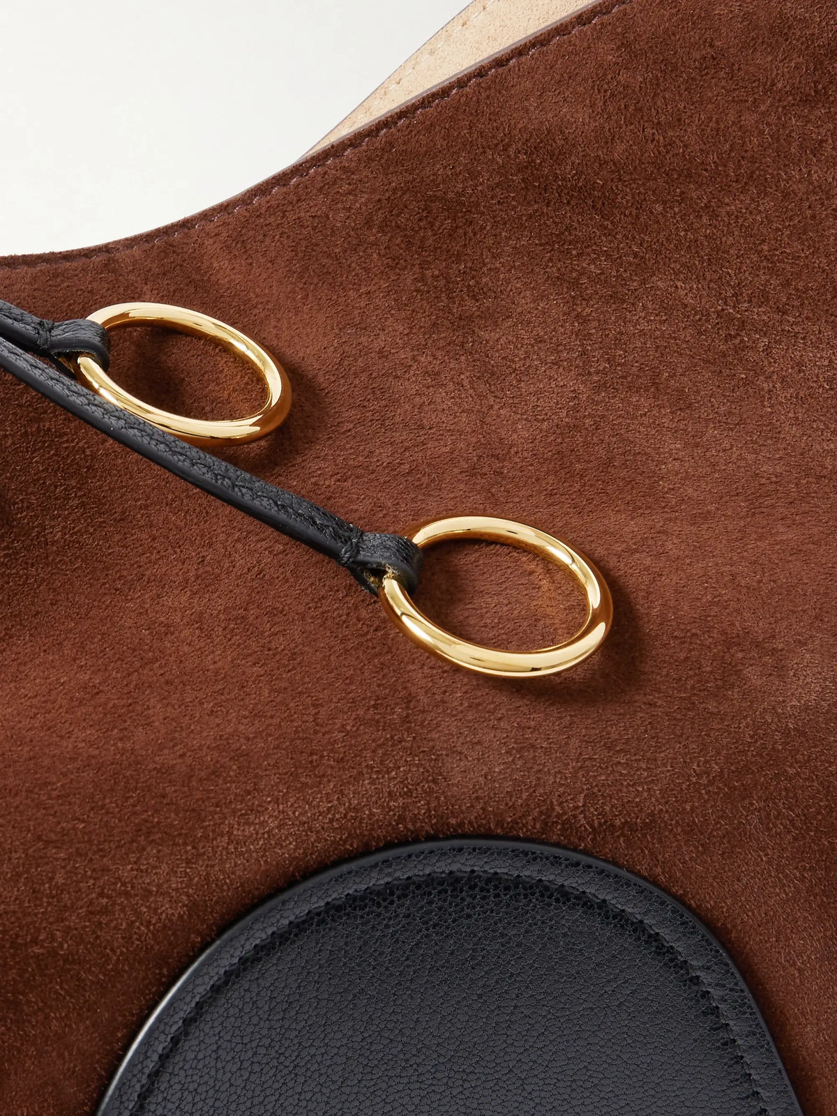 Leather-trimmed Suede Tote