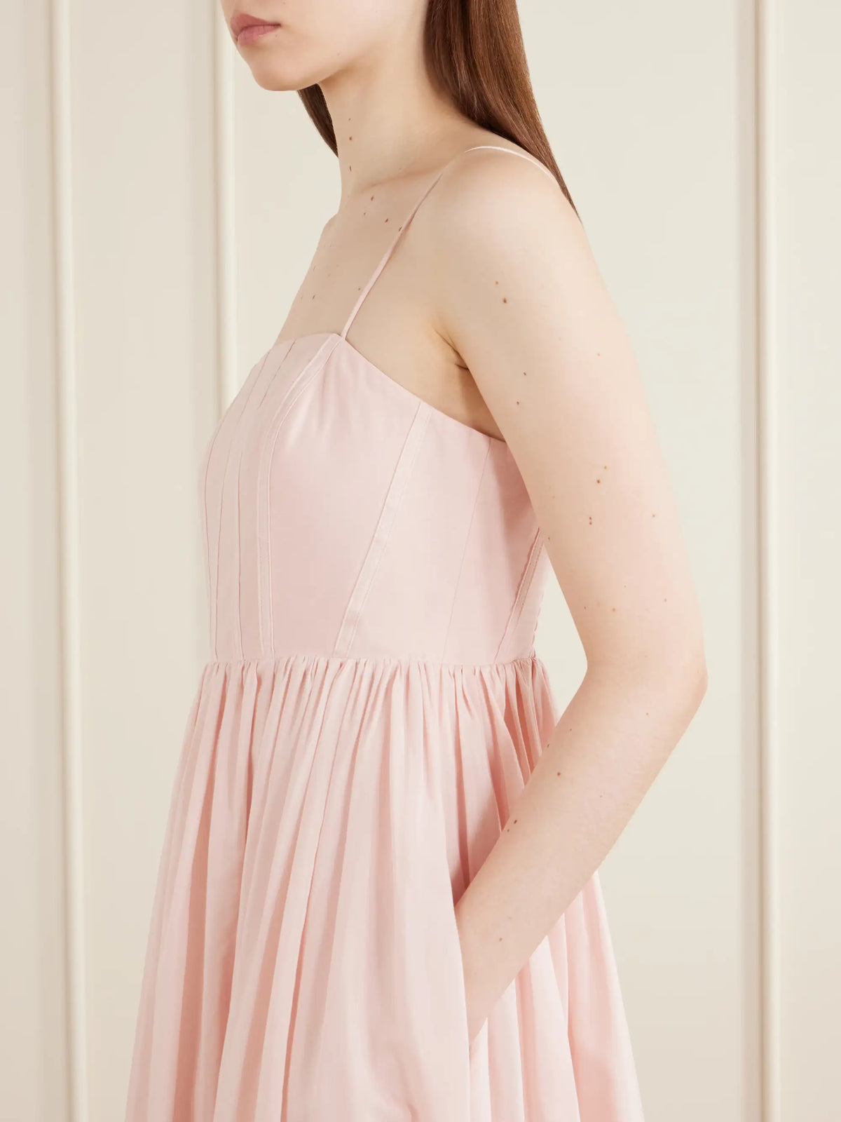 Aje Rosie Silk And Cotton-blend Maxi Dress