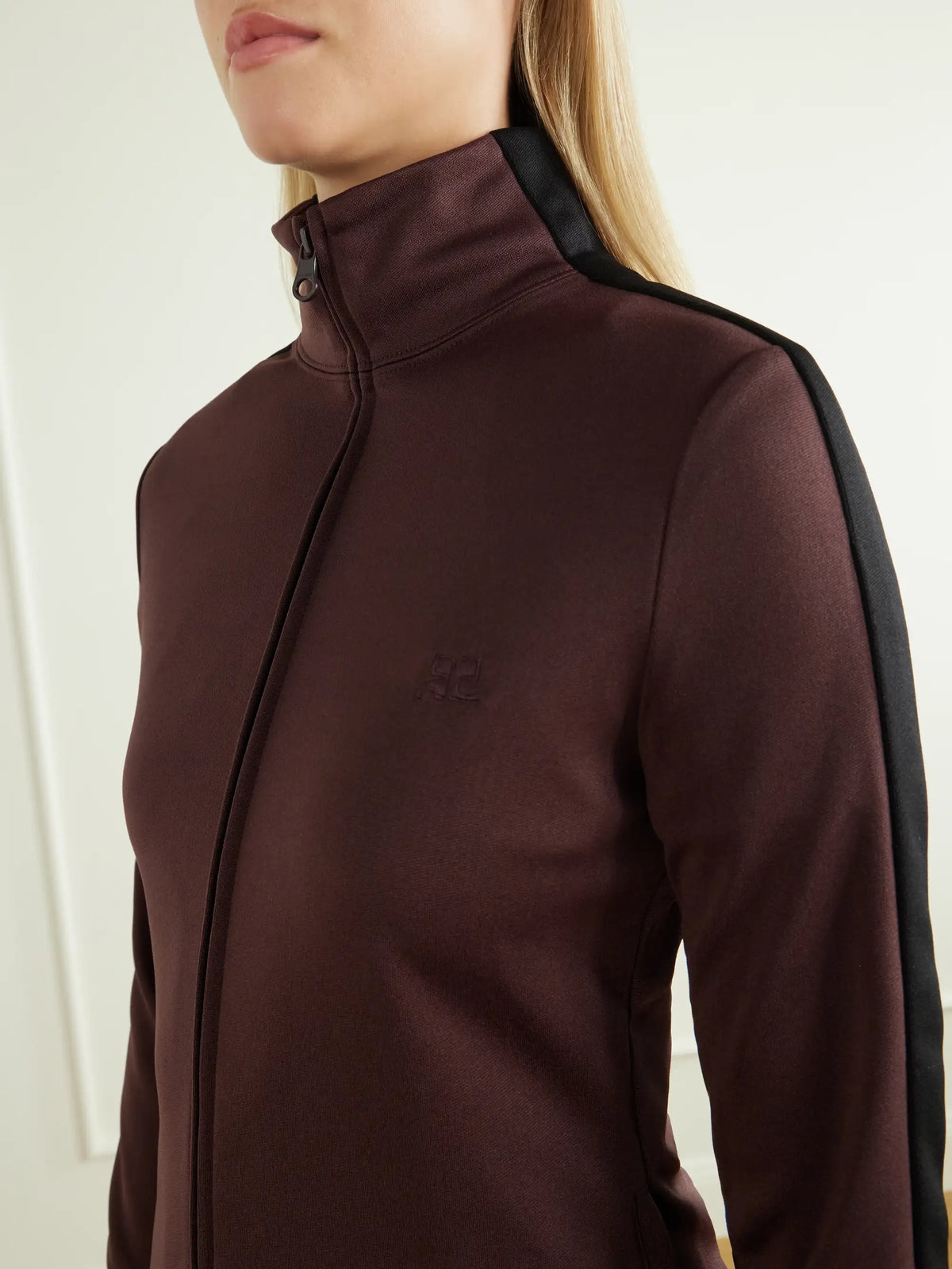 COURREGES Logo-embroidered Jersey Jacket