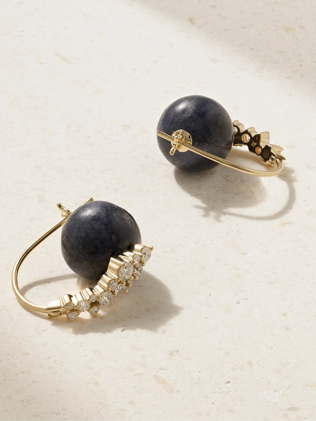 Cocktail 14-karat Gold, Sapphire And Diamond Earrings