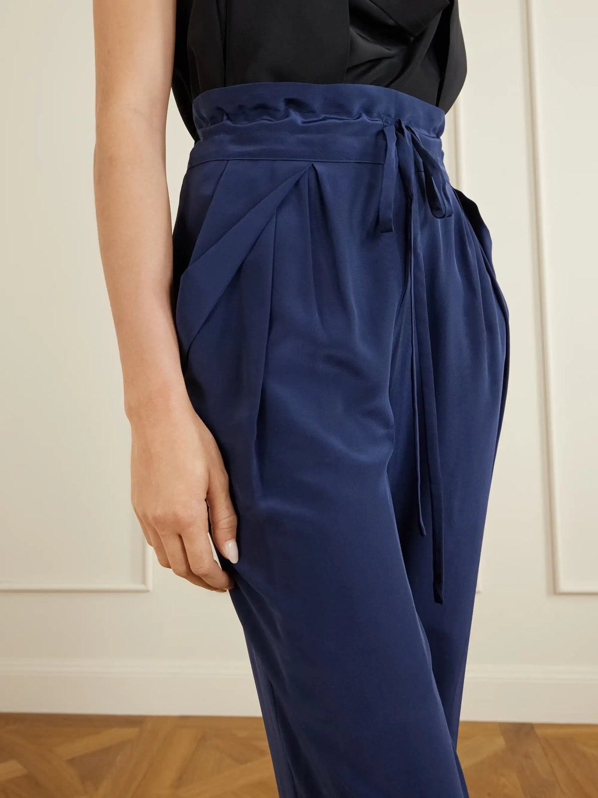 The Vardar Silk-blend Straight-leg Pants