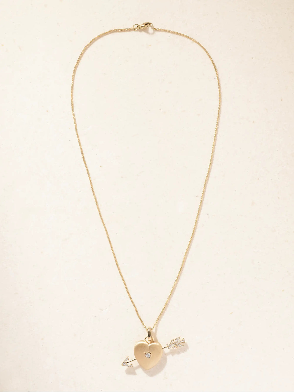 Caur Percé 18-karat Gold And Diamond Pendant Necklace