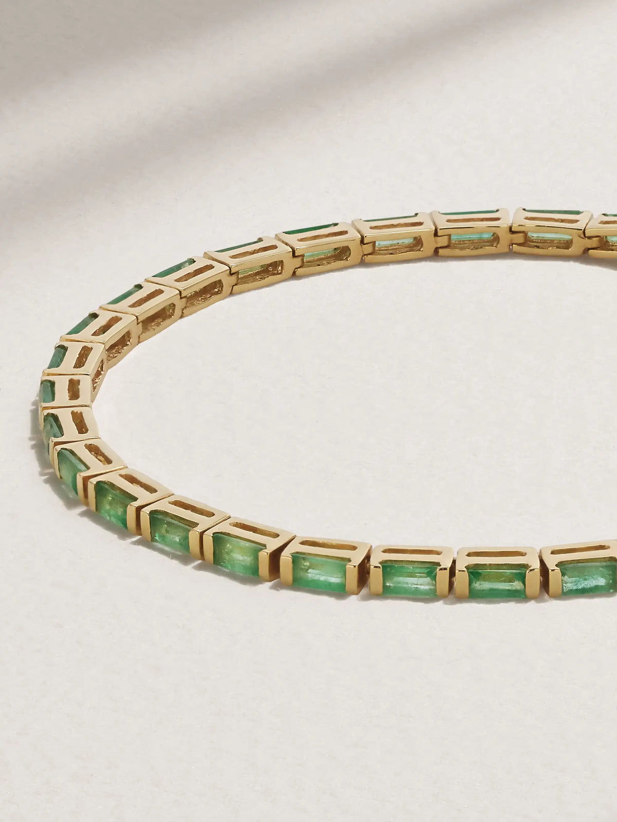 14-karat Gold Emerald Tennis Bracelet