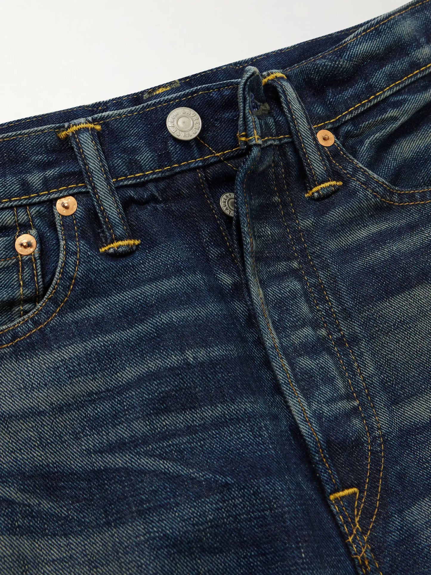 Distressed High-rise Wide-leg Jeans