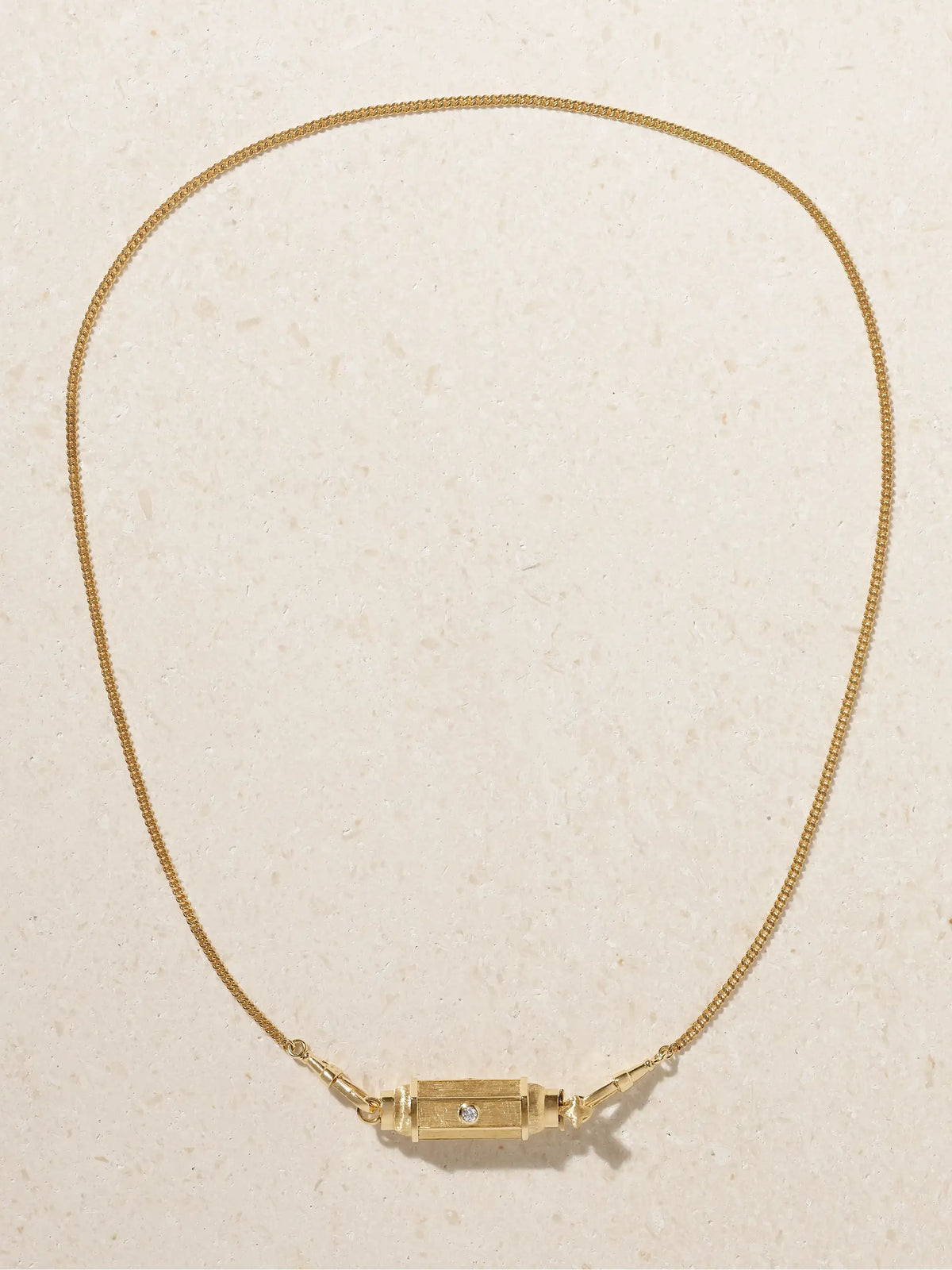 Baby Locket 18-karat Gold Diamond Necklace
