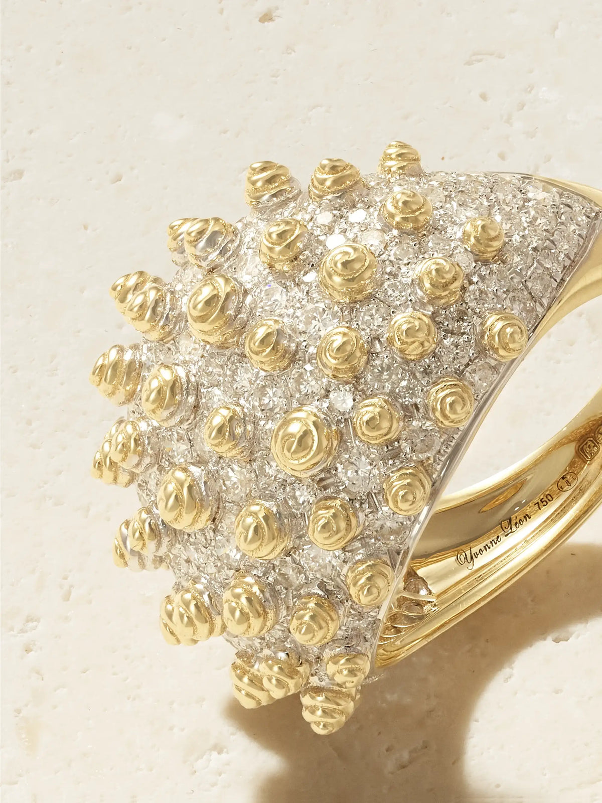 Bague Picots 18-karat Gold Diamond Ring