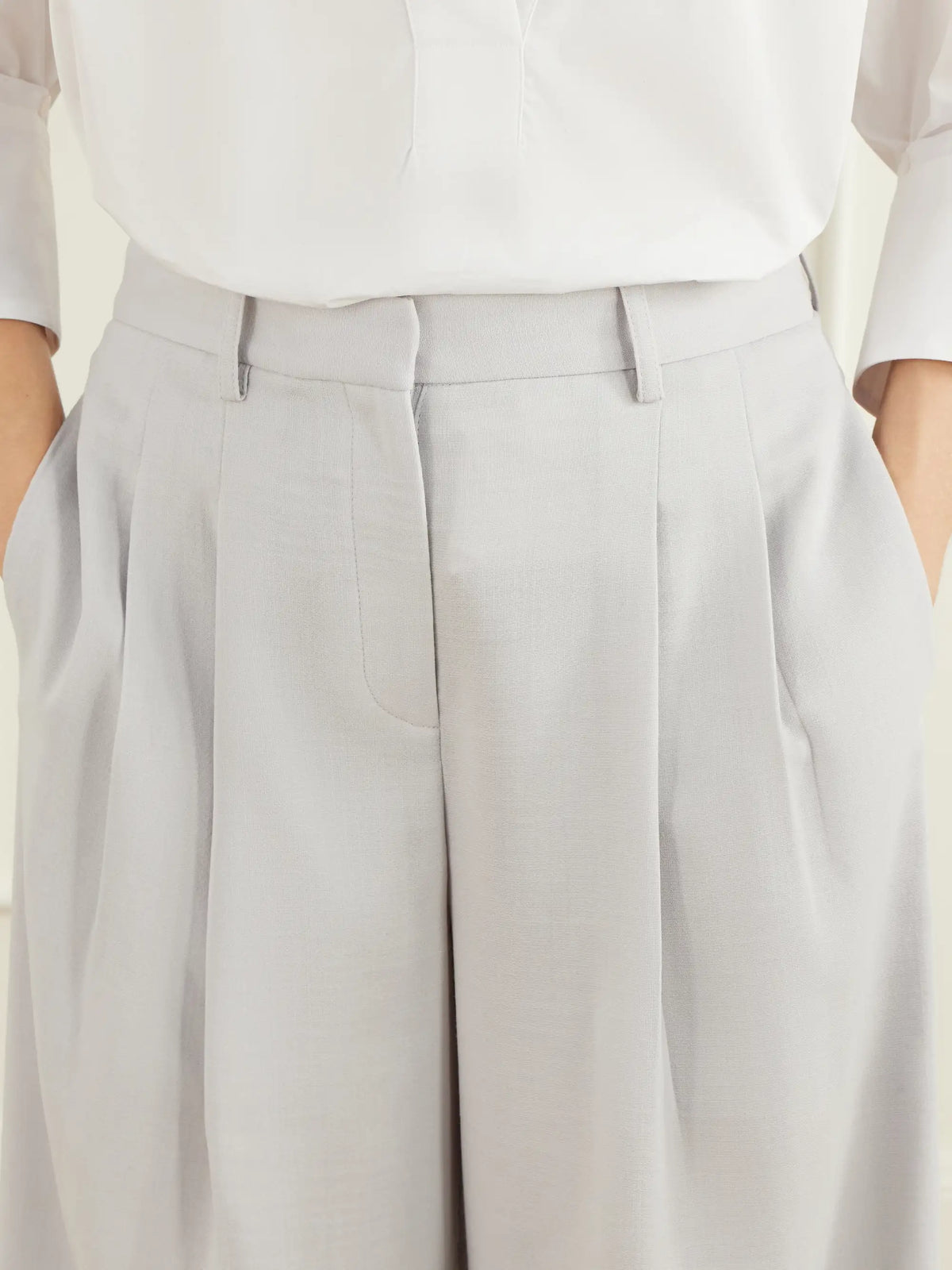 TWP Avery Stretch Wool-crepe Wide-leg Pants