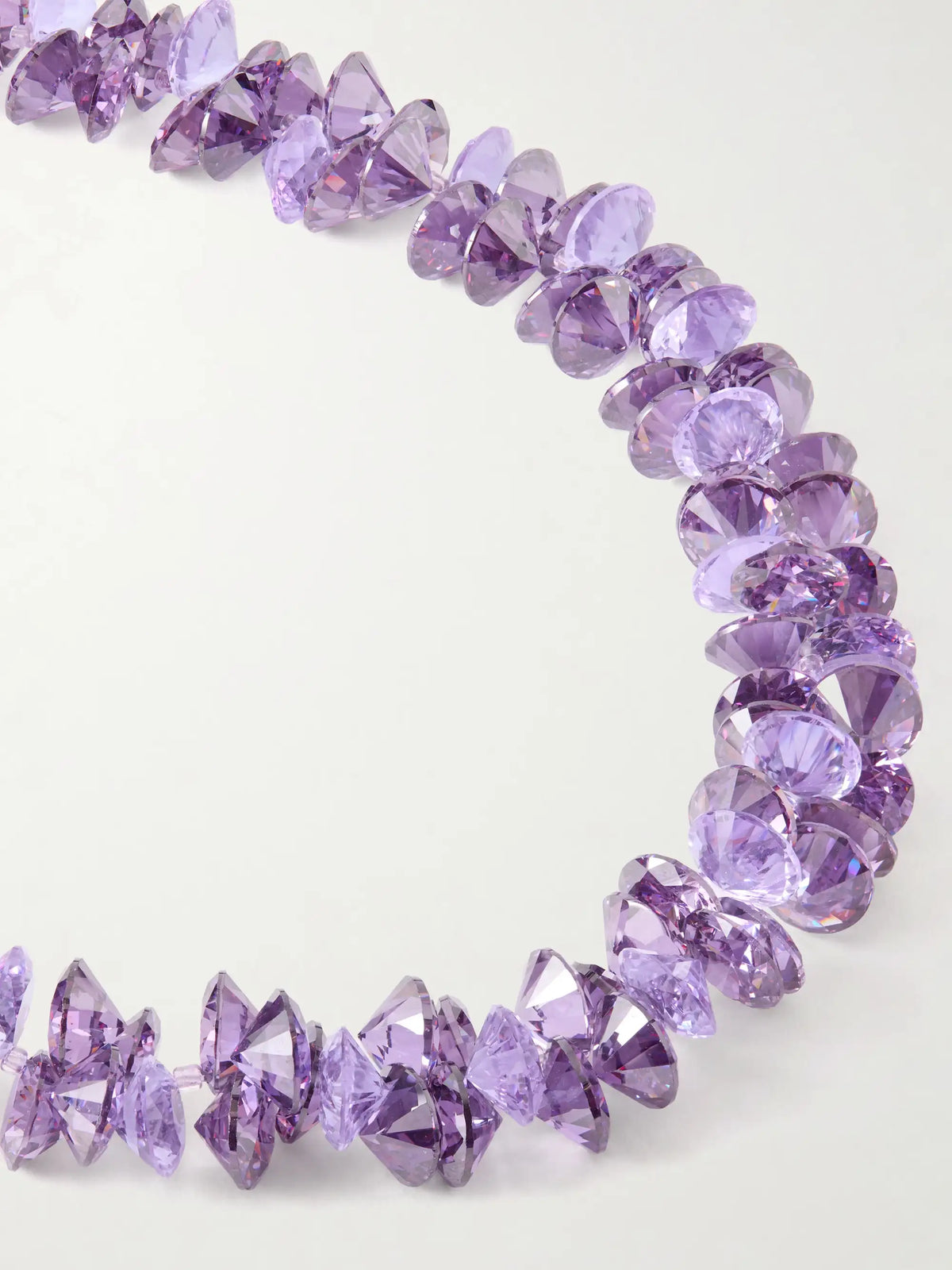The Cubic Cluster Gold-tone Cubic Zirconia And Crystal Necklace
