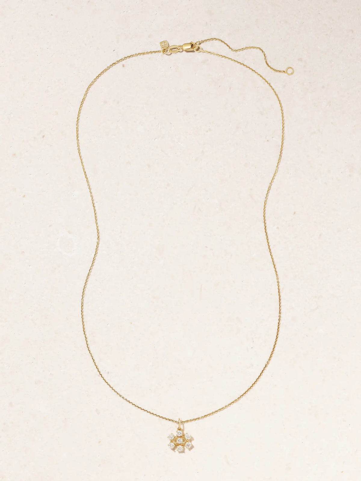 Small Eye 14-karat Gold Diamond Necklace