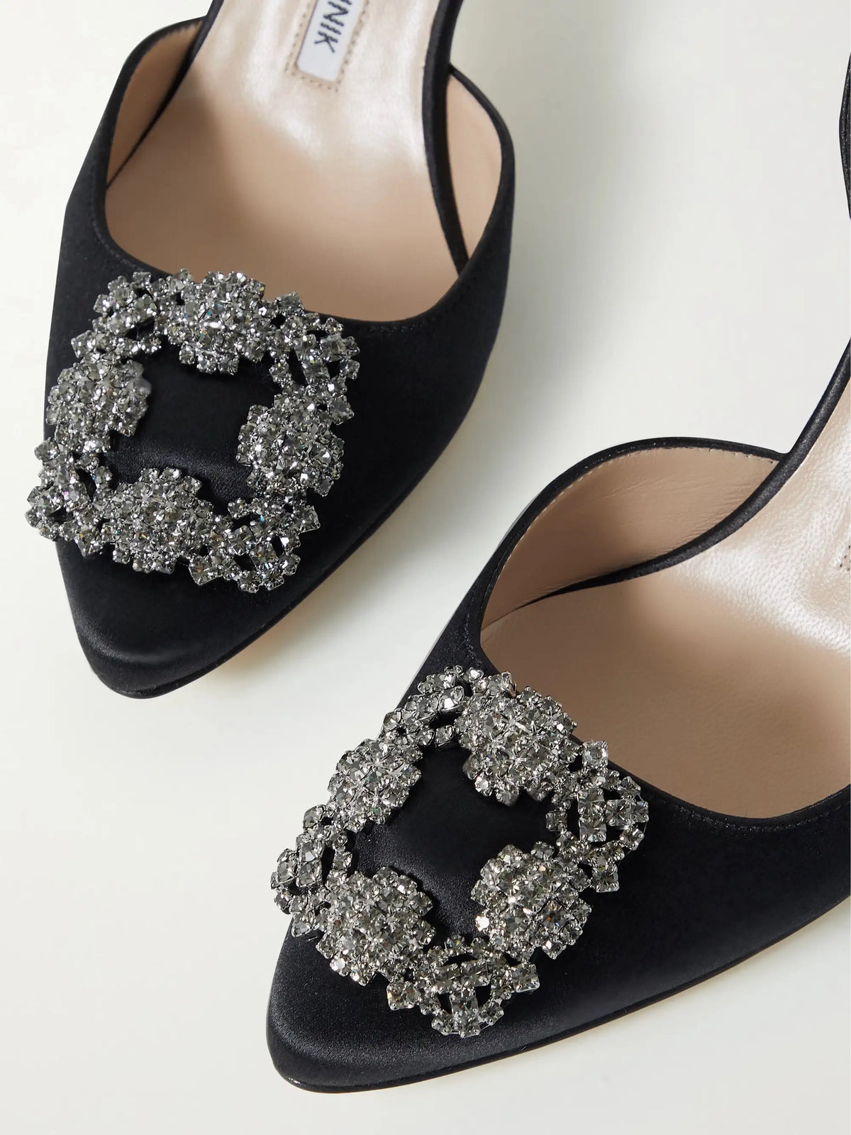 Hangisli 70 Embellished Satin Slingback Pumps