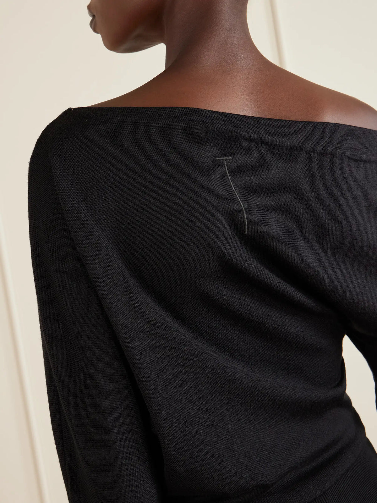 Off-the-shoulder Wool And Silk-blend Top