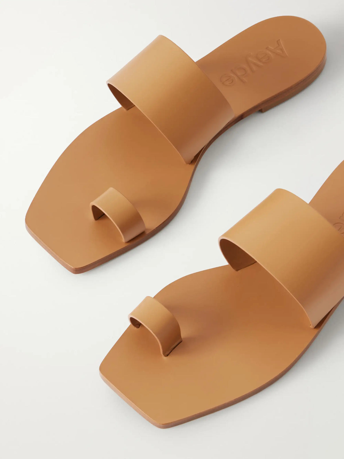 Sibel Leather Flat Sandals