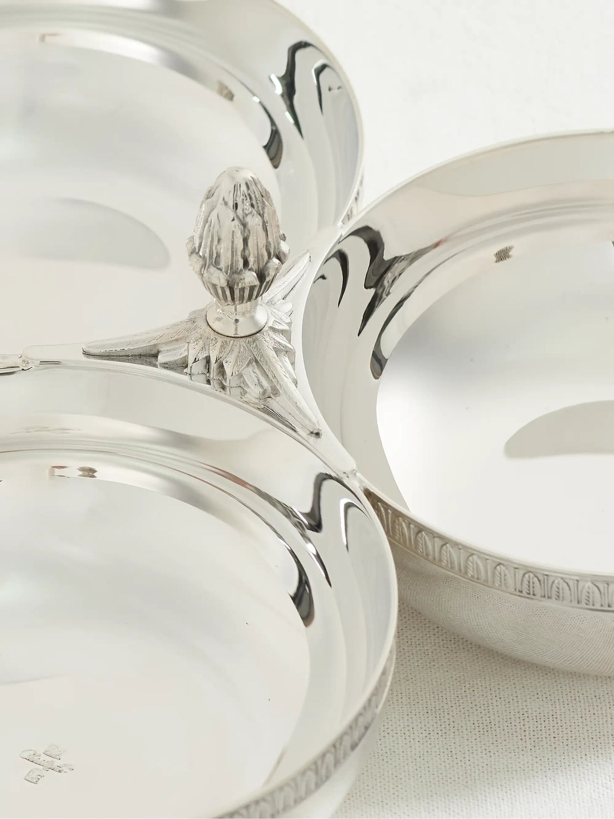 Malmaison Silver-plated Three-bowl Server