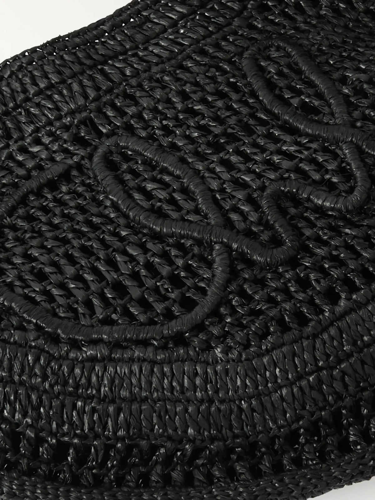 Summer Banana Leather-trimmed Embroidered Raffia Tote