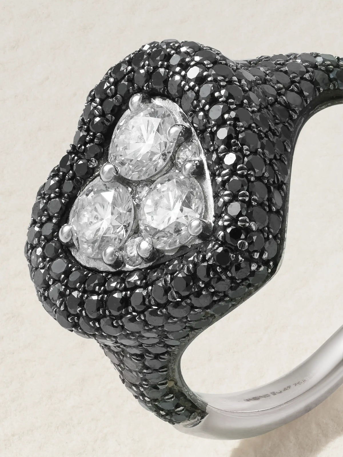 Manaal 18-karat White Gold Diamond Pinky Ring