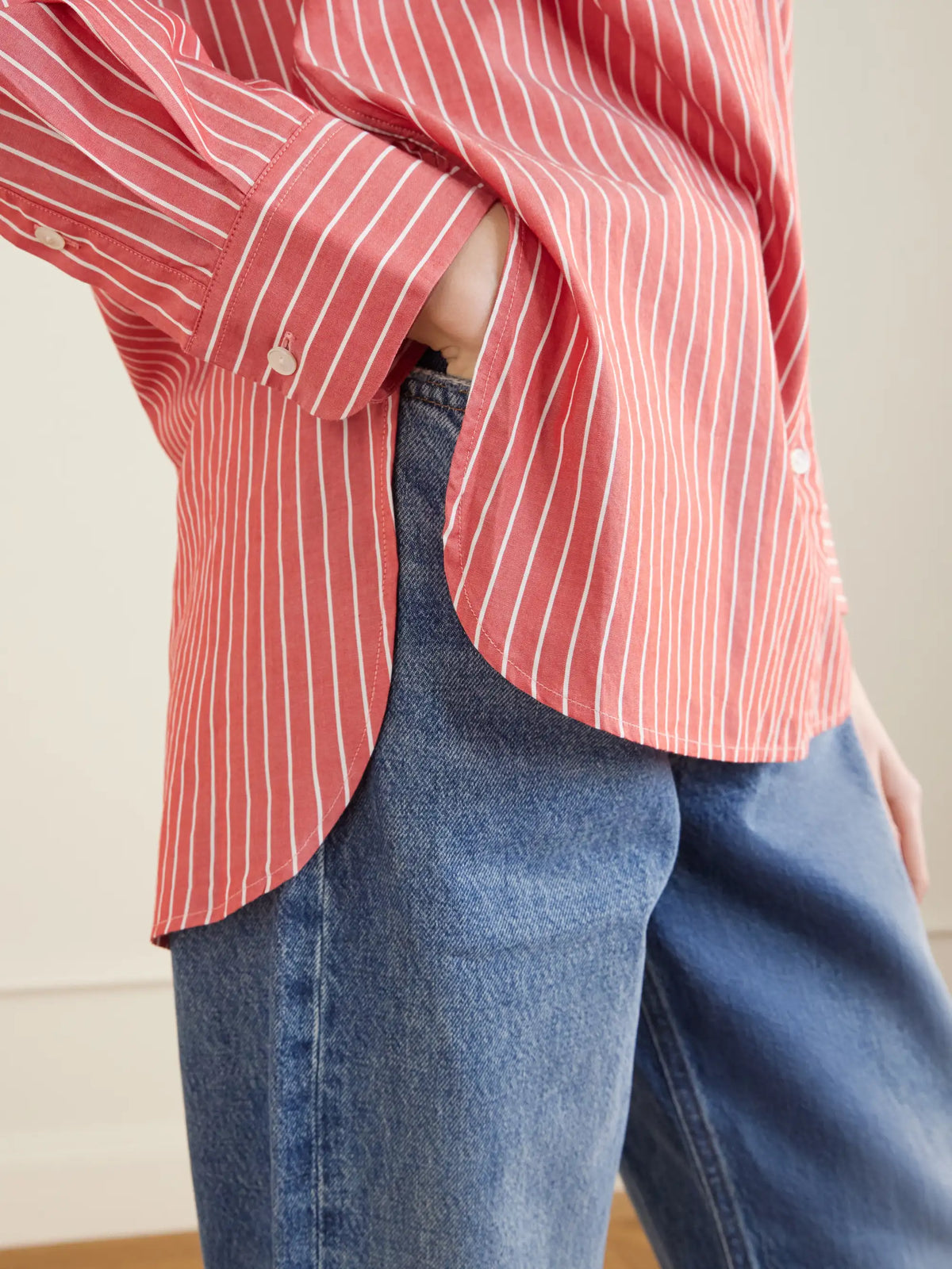 Nili Lotan Yorke Striped Cotton Shirt