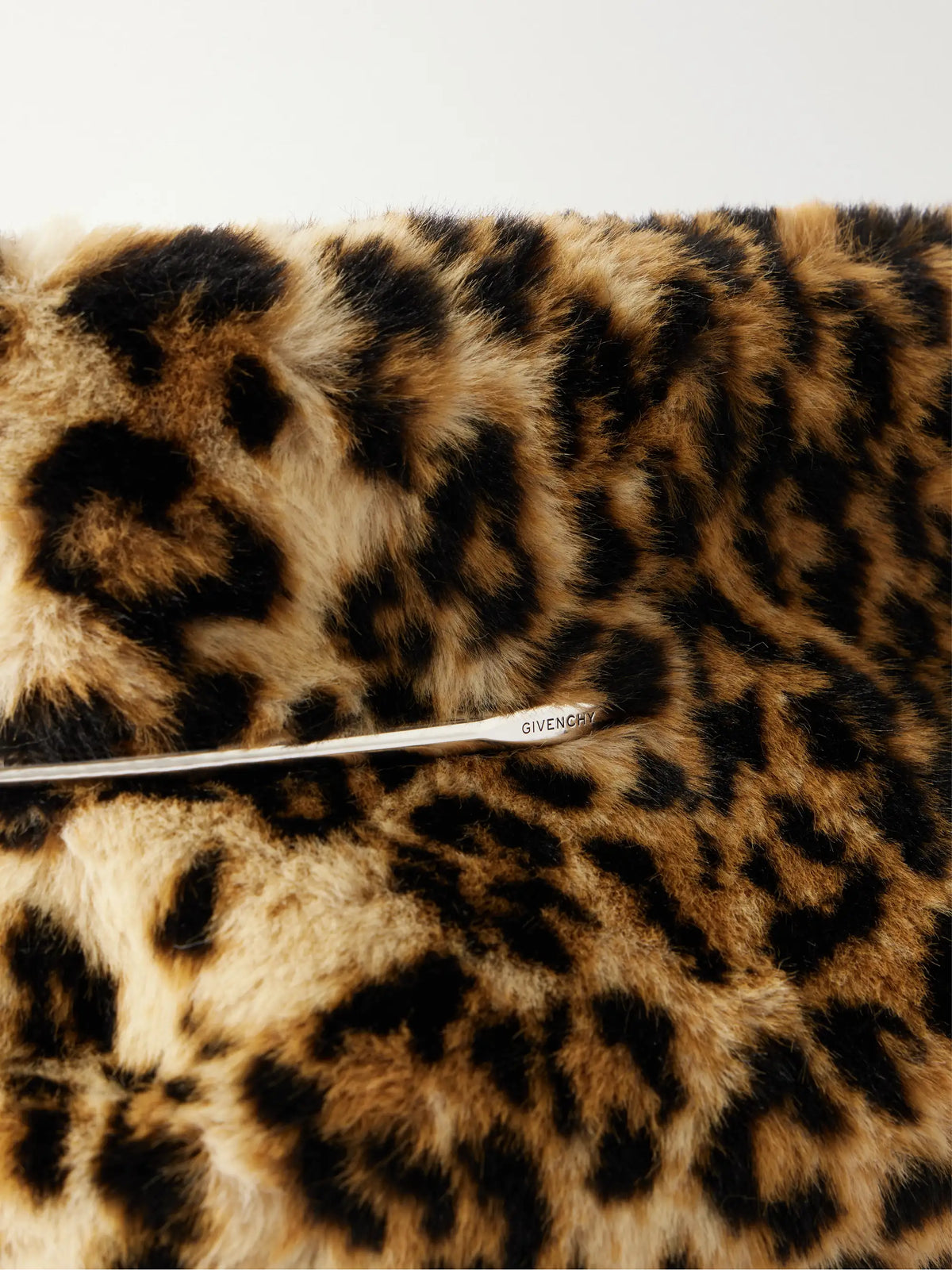 Givenchy Pinch Leopard-print Shearling Clutch