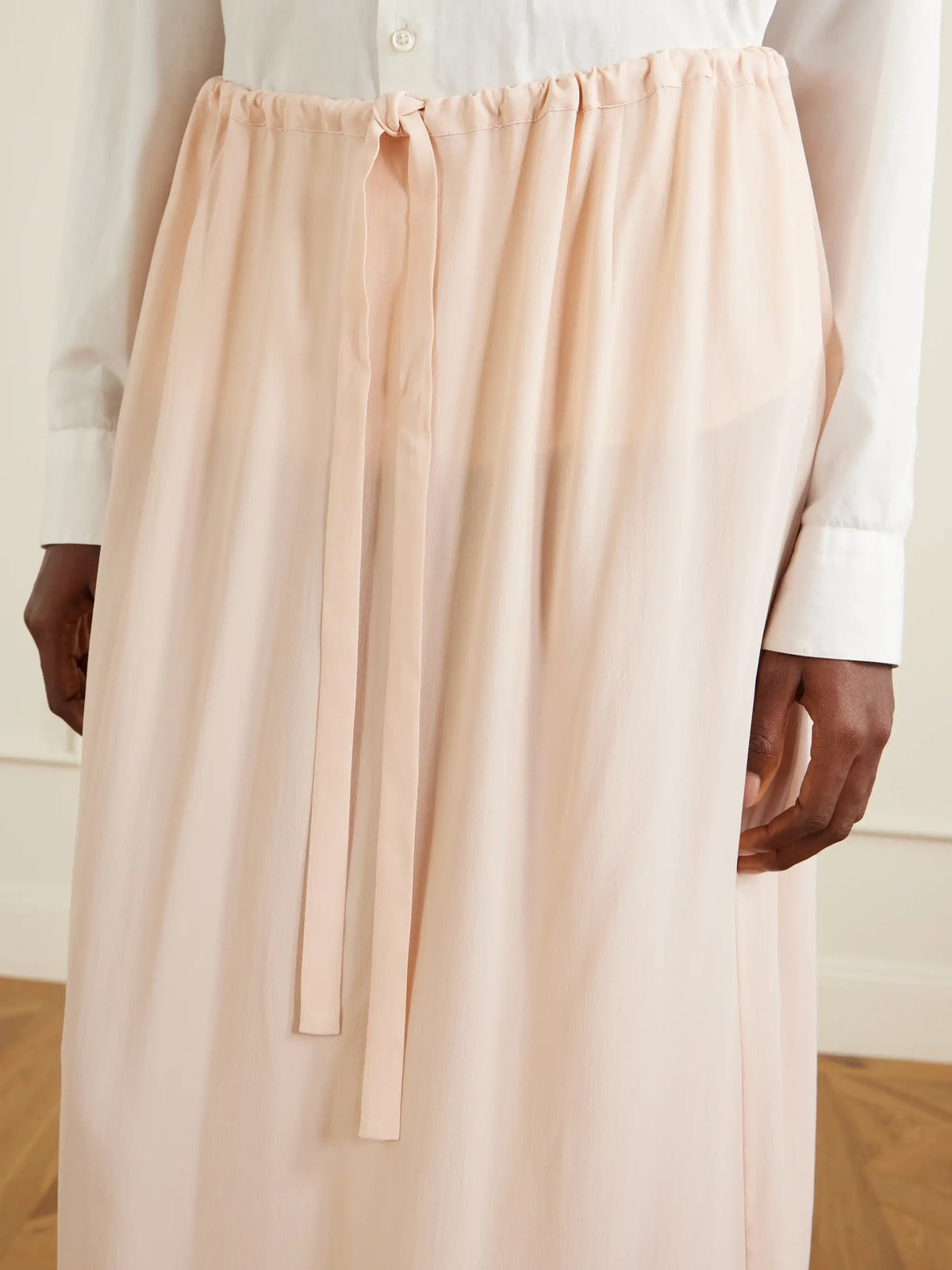 Silk Midi Skirt