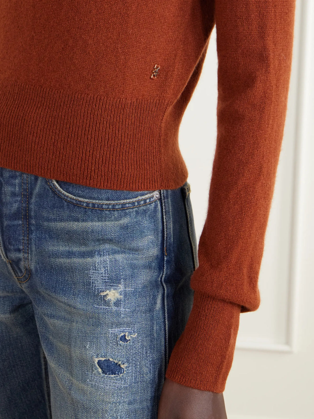 ÉTERNE Vance Cashmere Polo Sweater