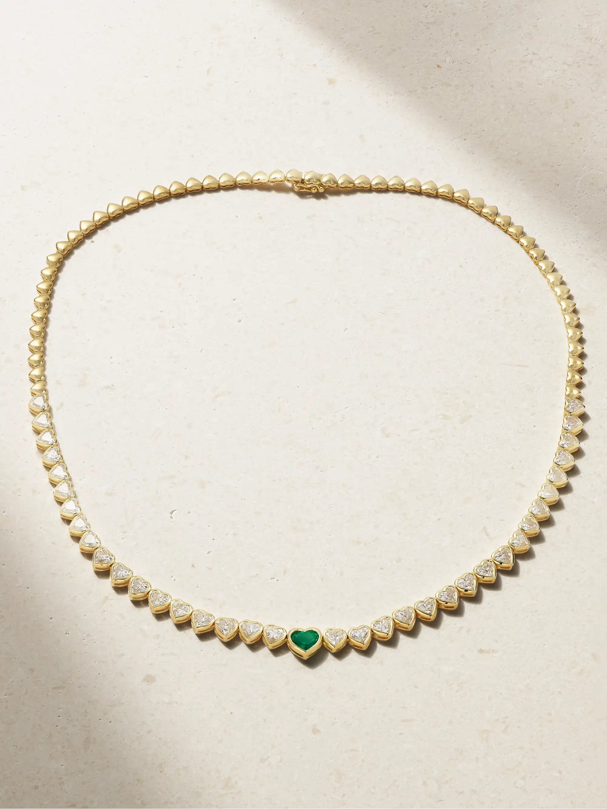 18-karat Gold, Diamond And Emerald Necklace