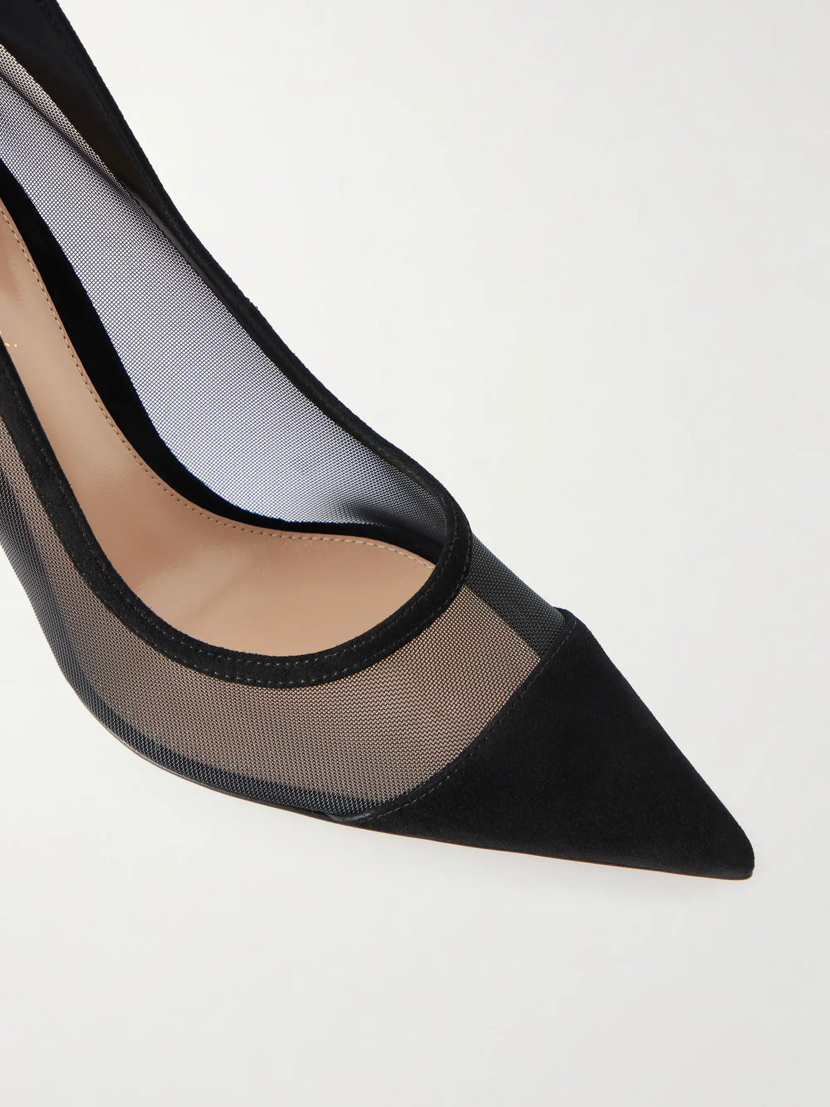 95 Mesh-trimmed Suede Pumps
