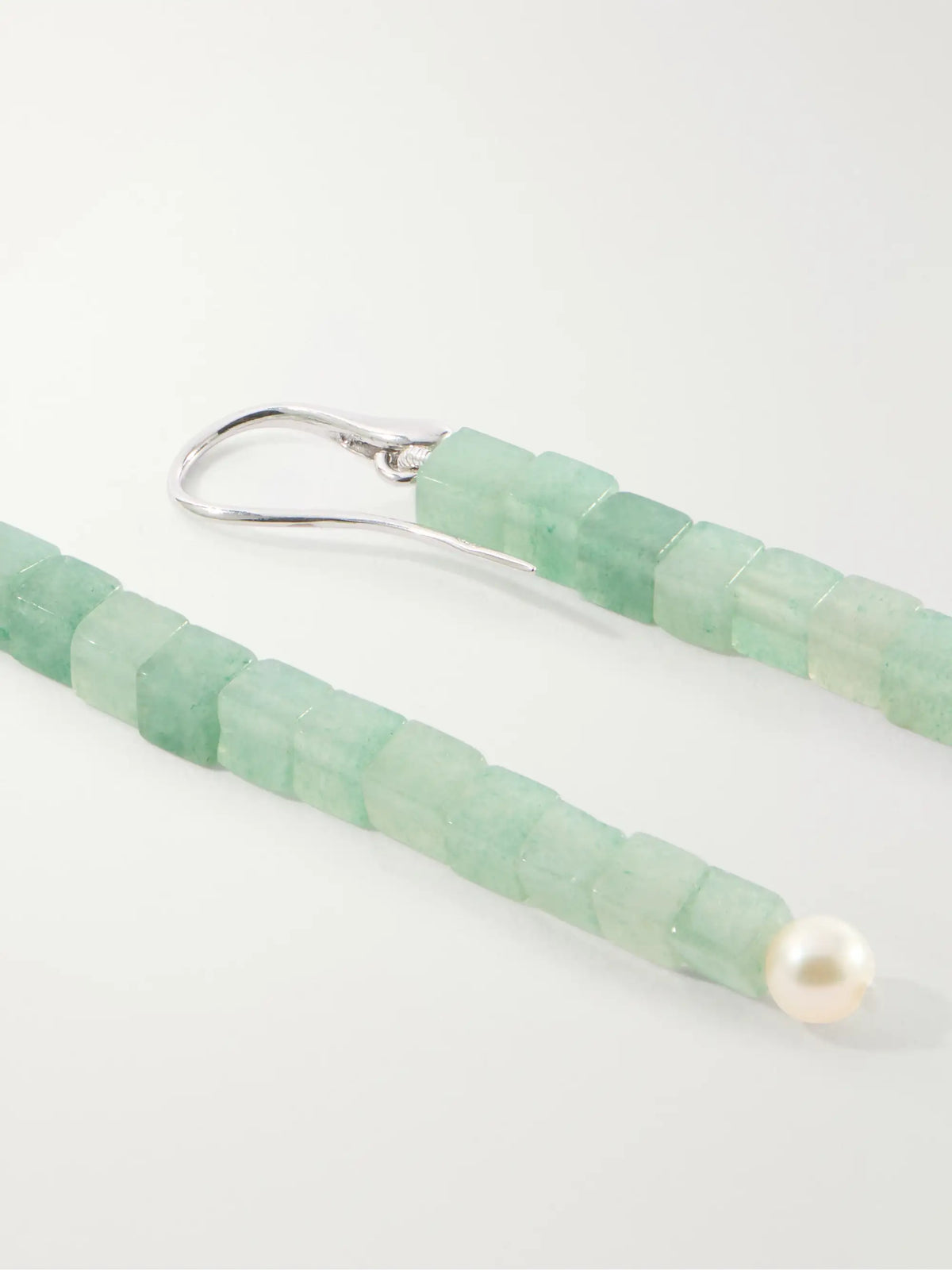 Le Sundial Inès Sterling Silver, Aventurine And Pearl Earrings