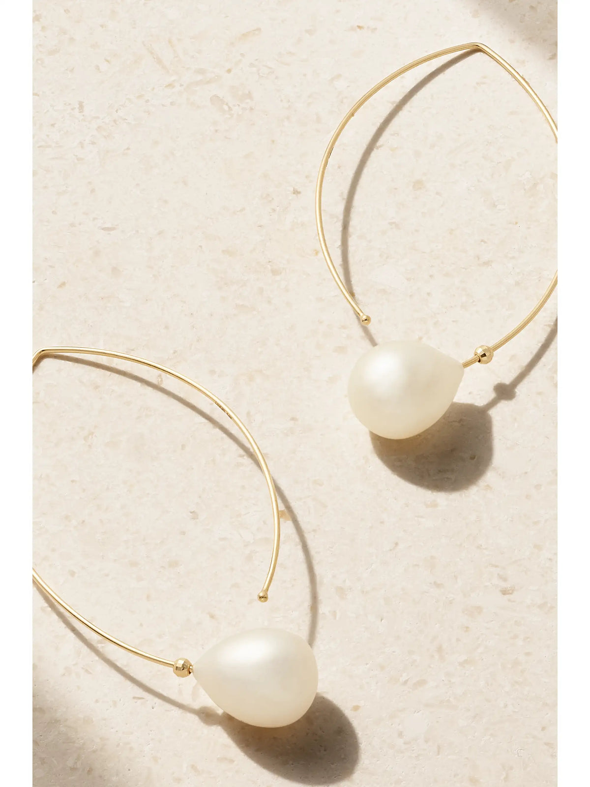 Medium 14-karat Gold Pearl Earrings