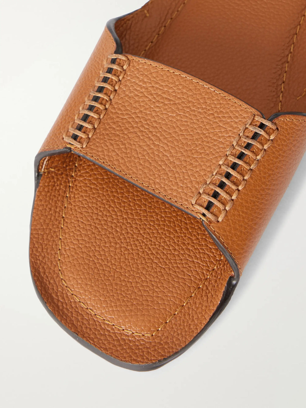 Textured-leather Slides