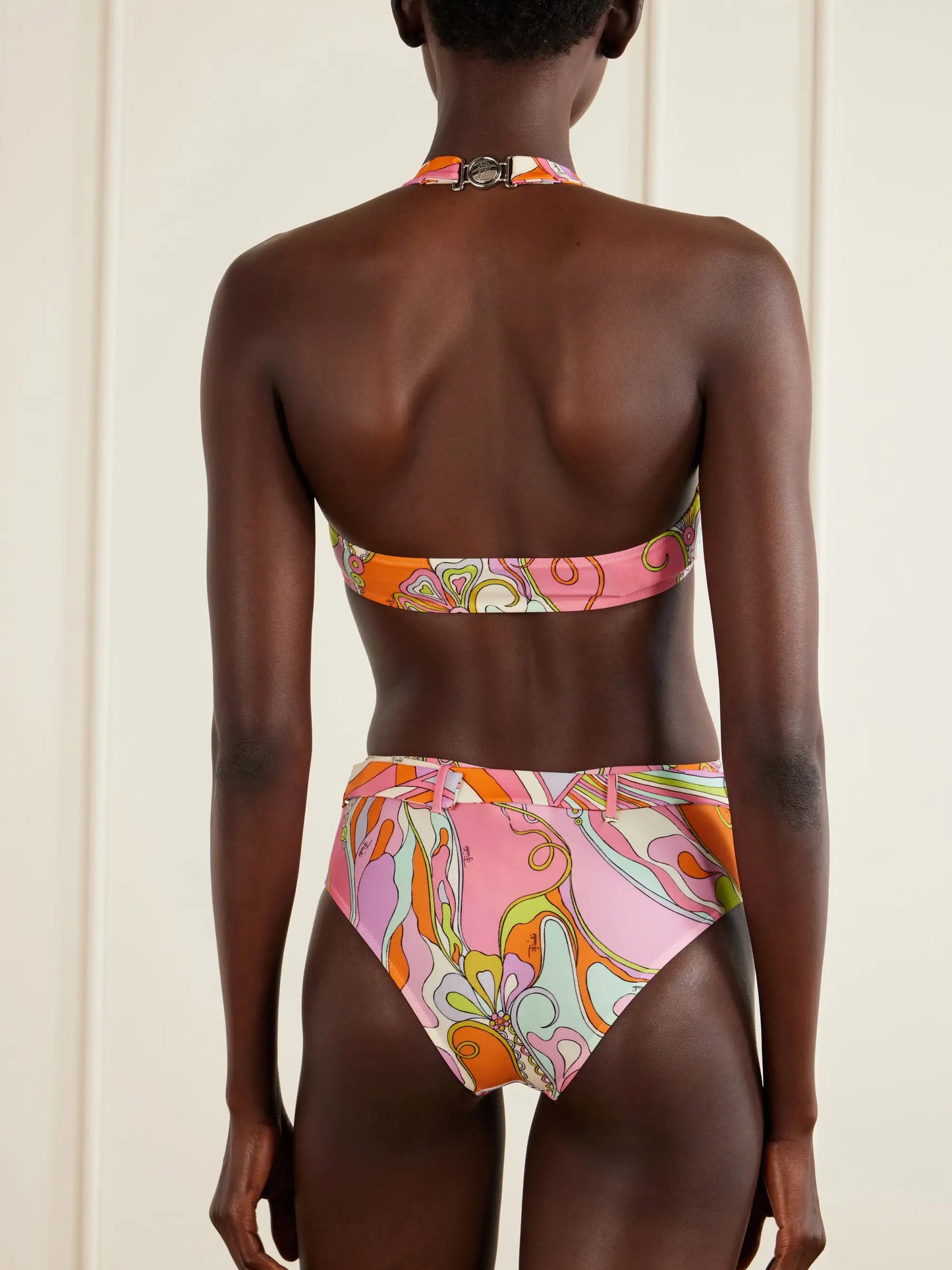 Printed Belted Bikini Briefs