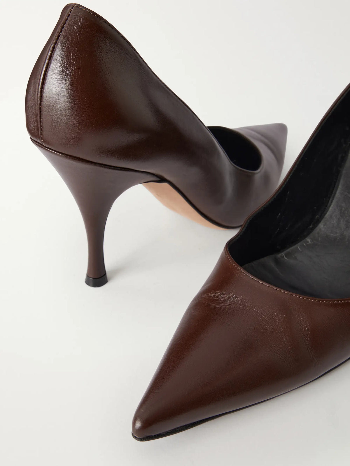 The Row Liisa Three 80 Leather Pumps