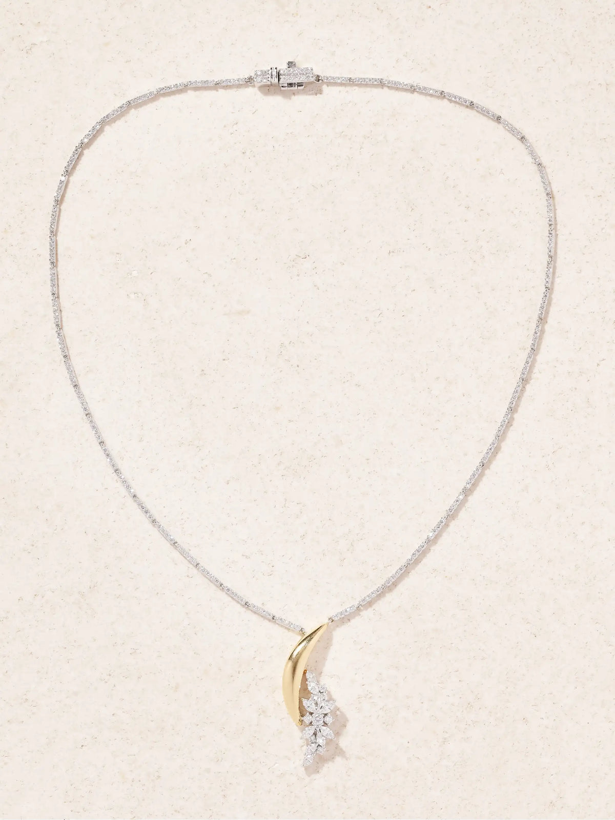 18-karat White And Yellow Gold Diamond Necklace