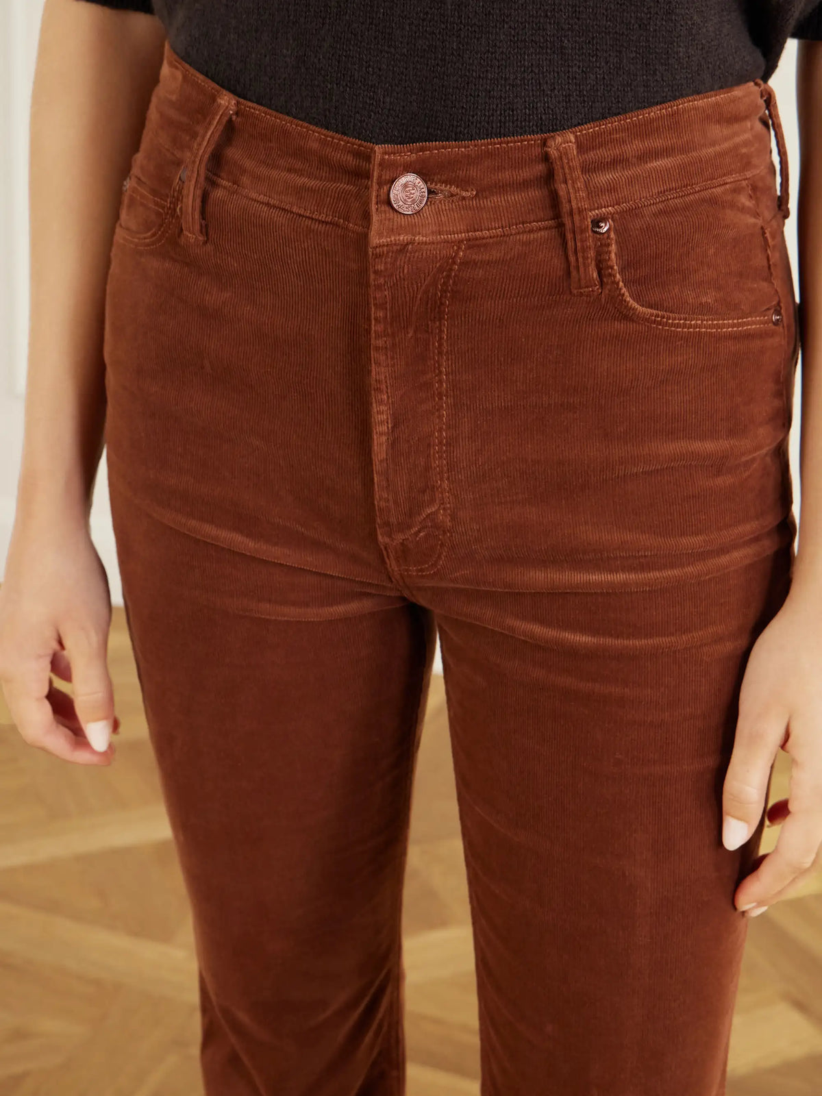 Mother The Doozy Cotton-blend Corduroy Flared Pants