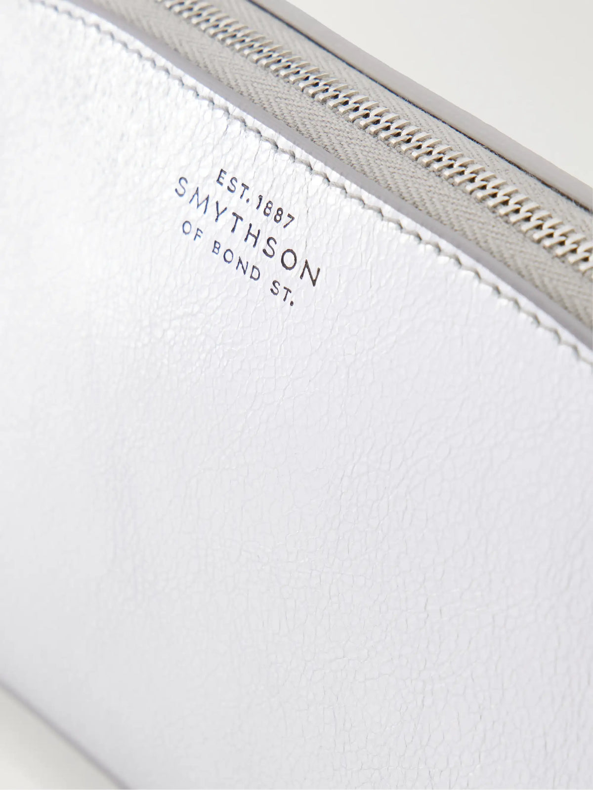 Smythson Metallic Leather Cosmetic Case