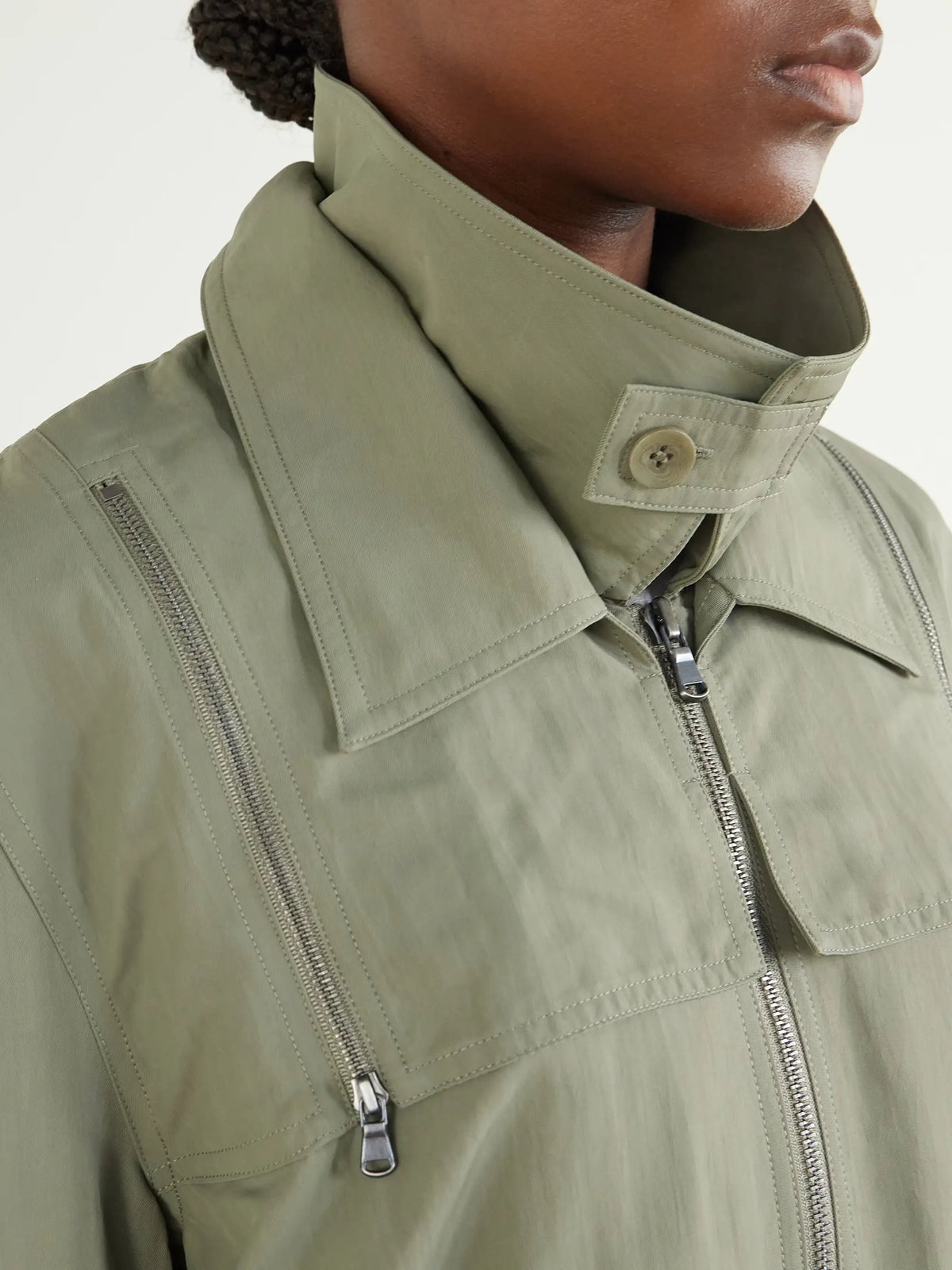 Tibi Cropped Shell Jacket