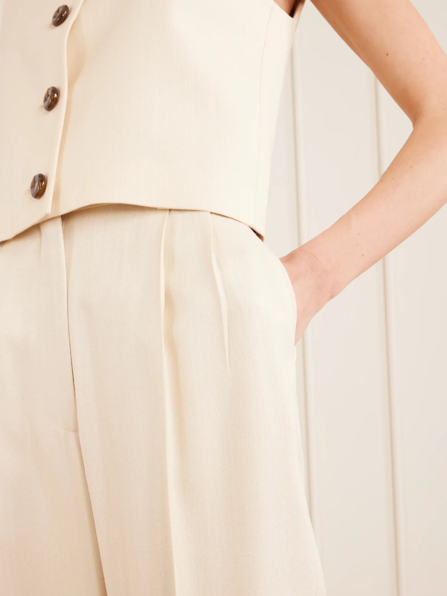 Danae Pleated Tapered Woven Pants