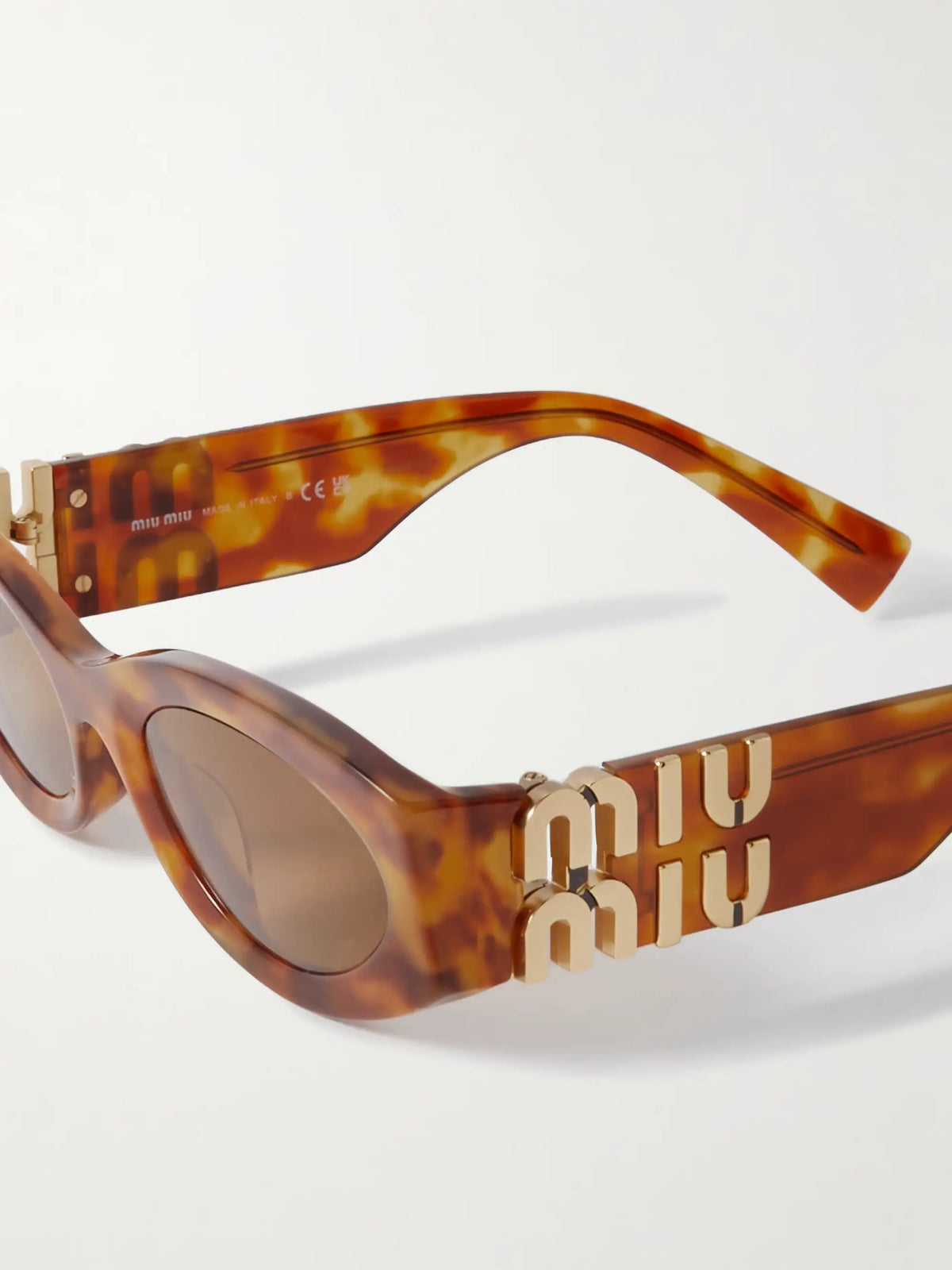 Glimpse Oval-frame Tortoiseshell Acetate Sunglasses