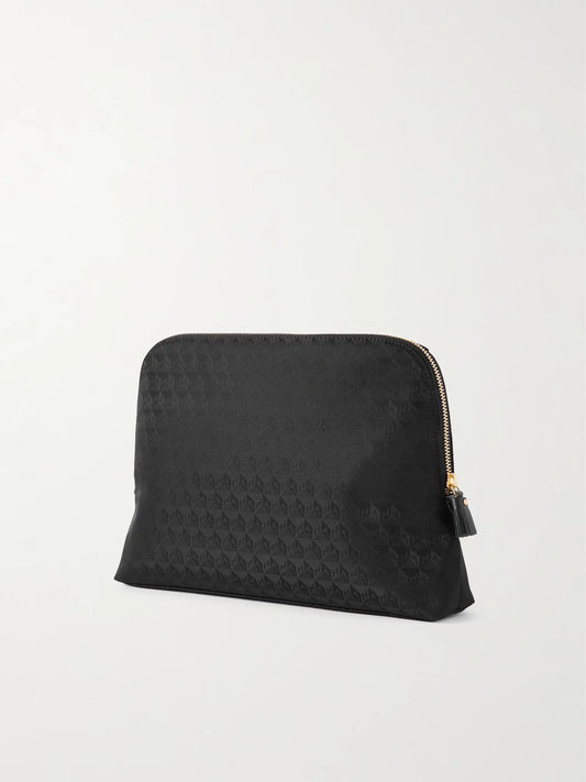 Lotions And Potions Leather-trimmed Jacquard Cosmetics Case